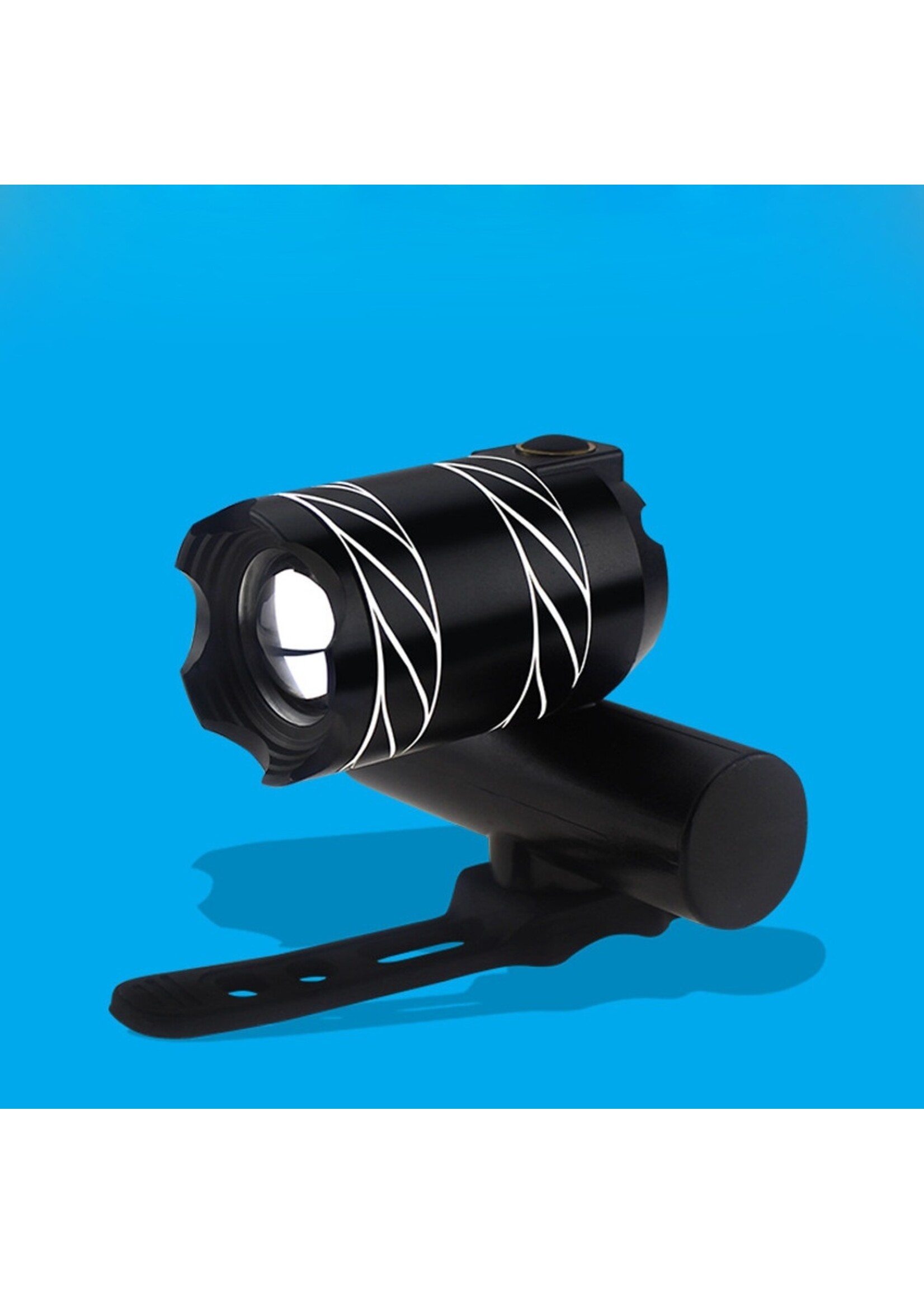 450 Lumen LED – Led Fietslamp - Oplaadbaar via USB - Super fel - Ultieme Led Fietslamp - 3 standen & zoom - Zwart