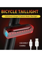 Led Fietslamp - Achterlicht - USB oplaadbaar – Rood achterlicht - USB oplaadbaar