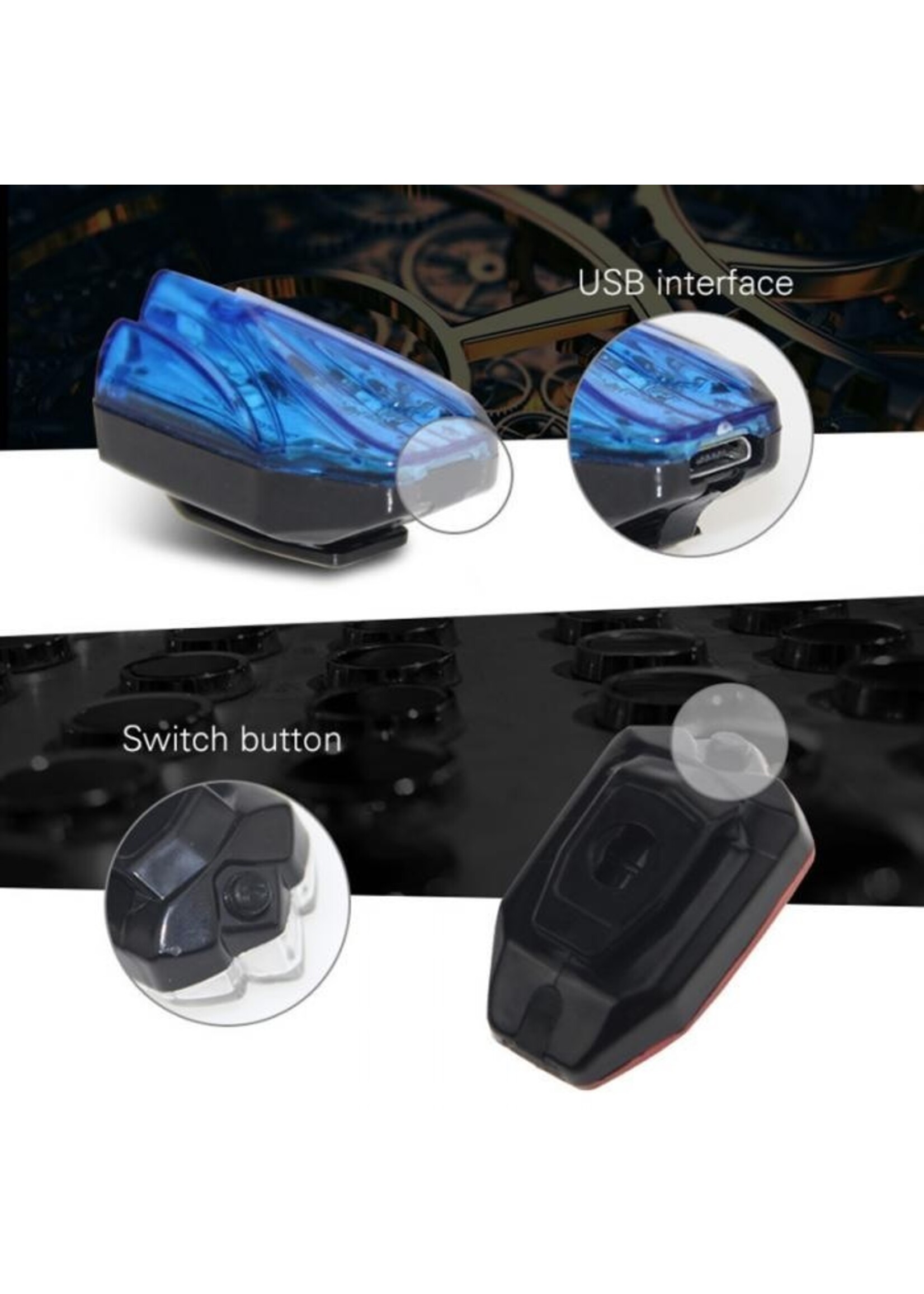 Led Fietslamp - Achterlicht - USB oplaadbaar