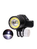 T6 + COB USB Oplaadbare LED Zaklamp Koplamp Fiets Mechanische Zoom Koplamp Fietsaccessoires