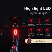 LED-fietsverlichting, USB oplaadbaar voor- en achterlicht, IPX4 LED-fietsverlichting, USB oplaadbaar voor- en achterlicht, IPX4