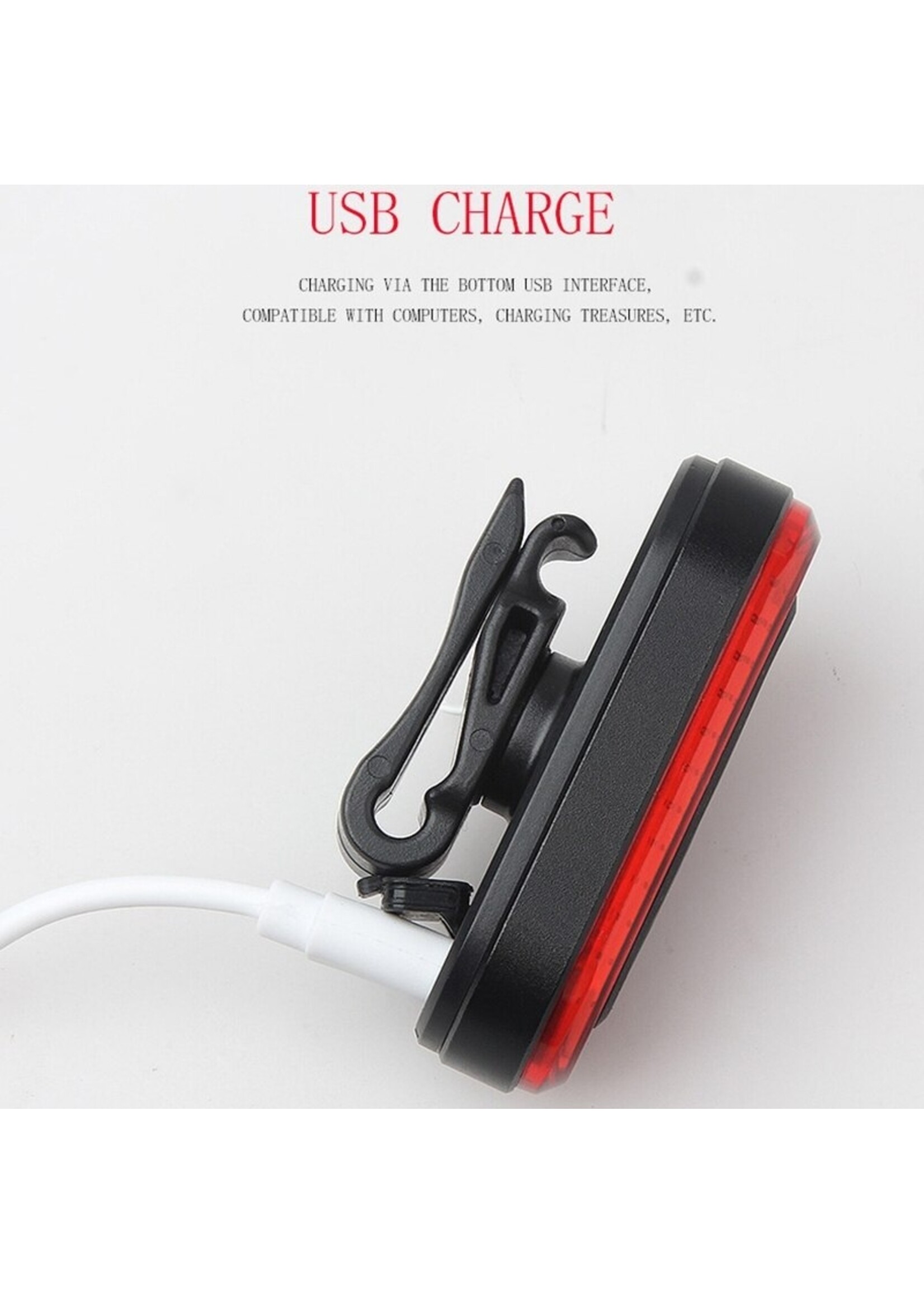 Fiets Achterlicht USB Oplaadbaar Fiets Achterlicht Fietsen LED Achterlicht Achterlicht Waterdicht Fiets Waarschuwing Flitslicht Fiets
