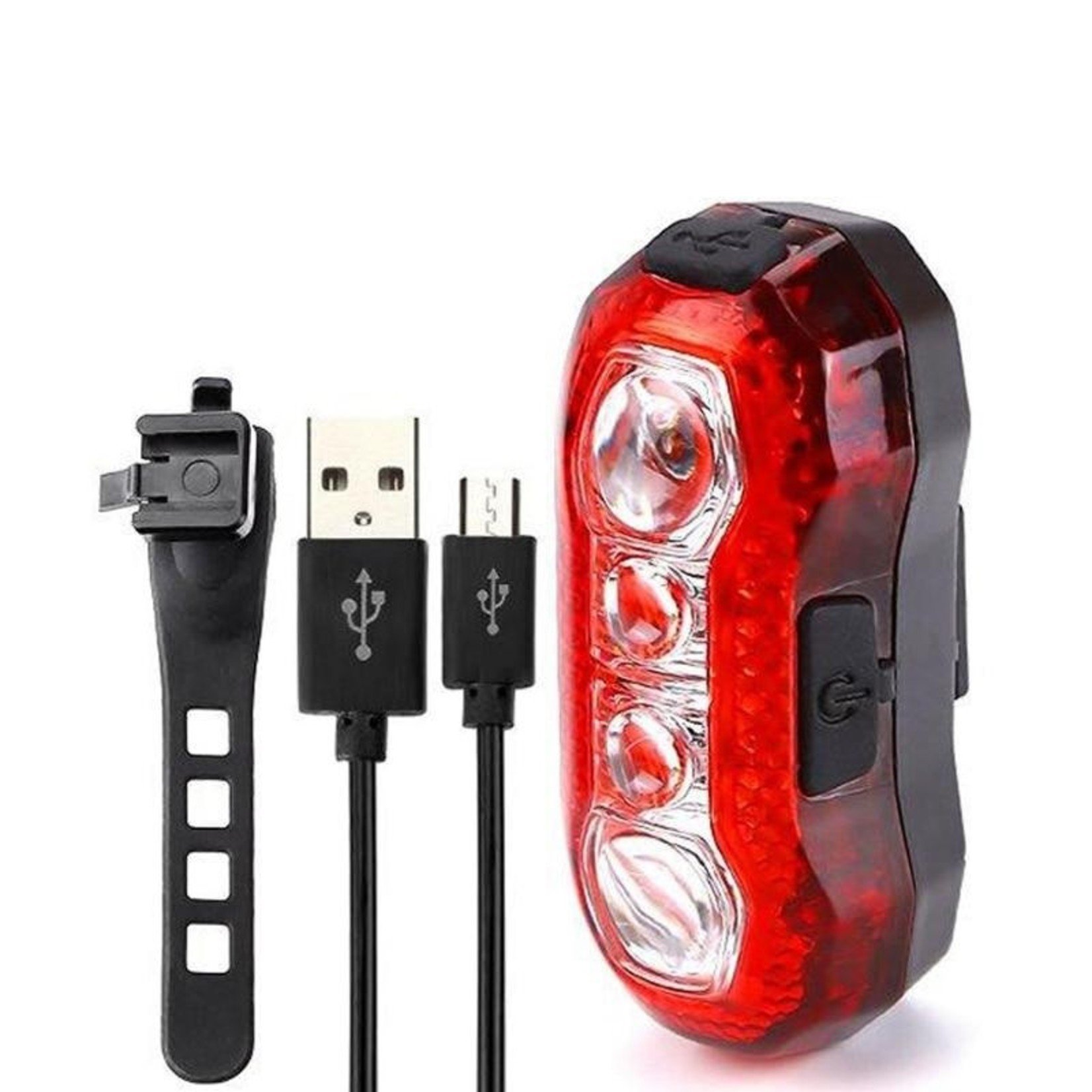 Fiets achterlicht USB oplaadbare waarschuwingslamp Waterdicht Super helder licht voor fietsen