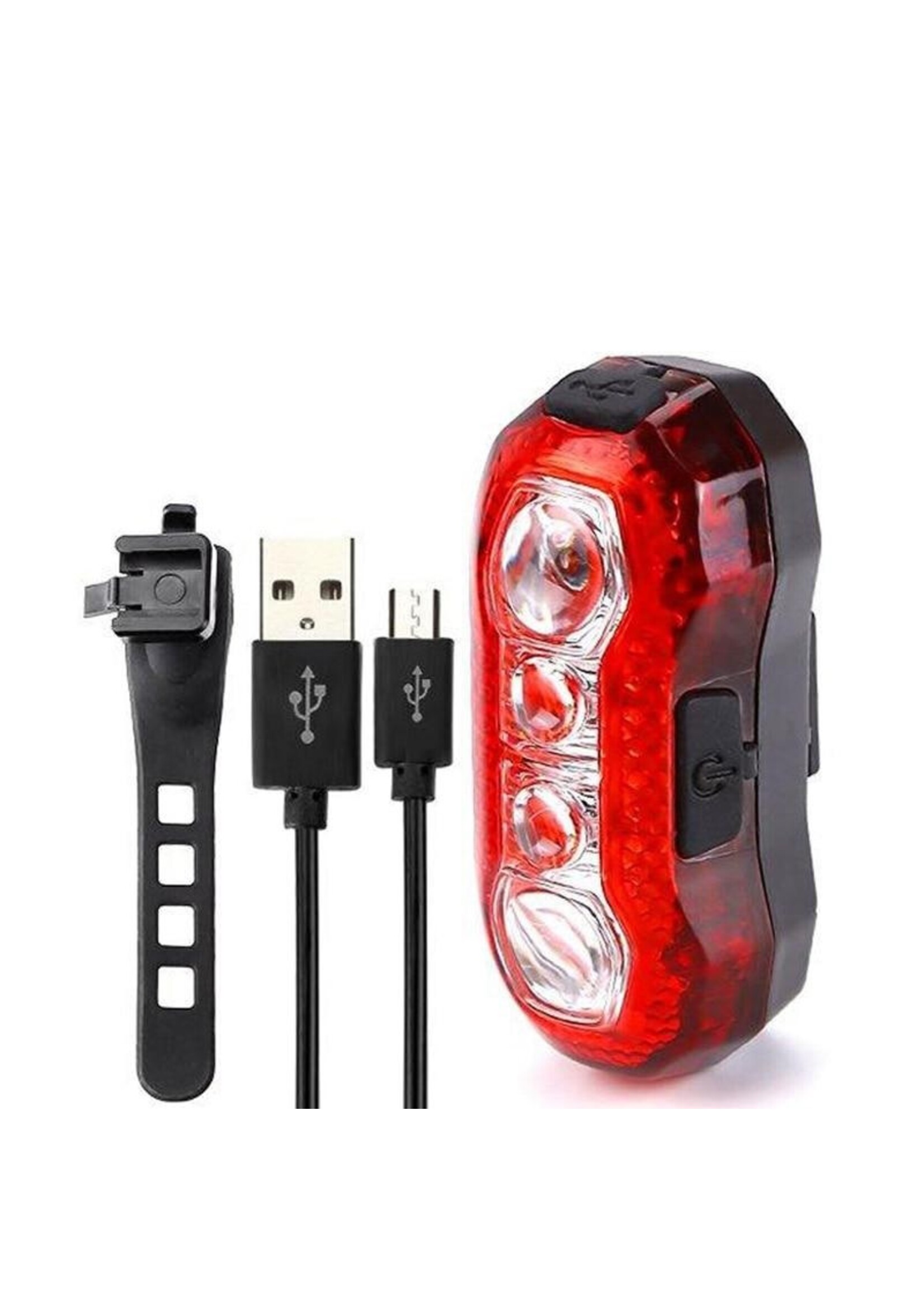 Fiets achterlicht USB oplaadbare waarschuwingslamp Waterdicht Super helder licht voor fietsen