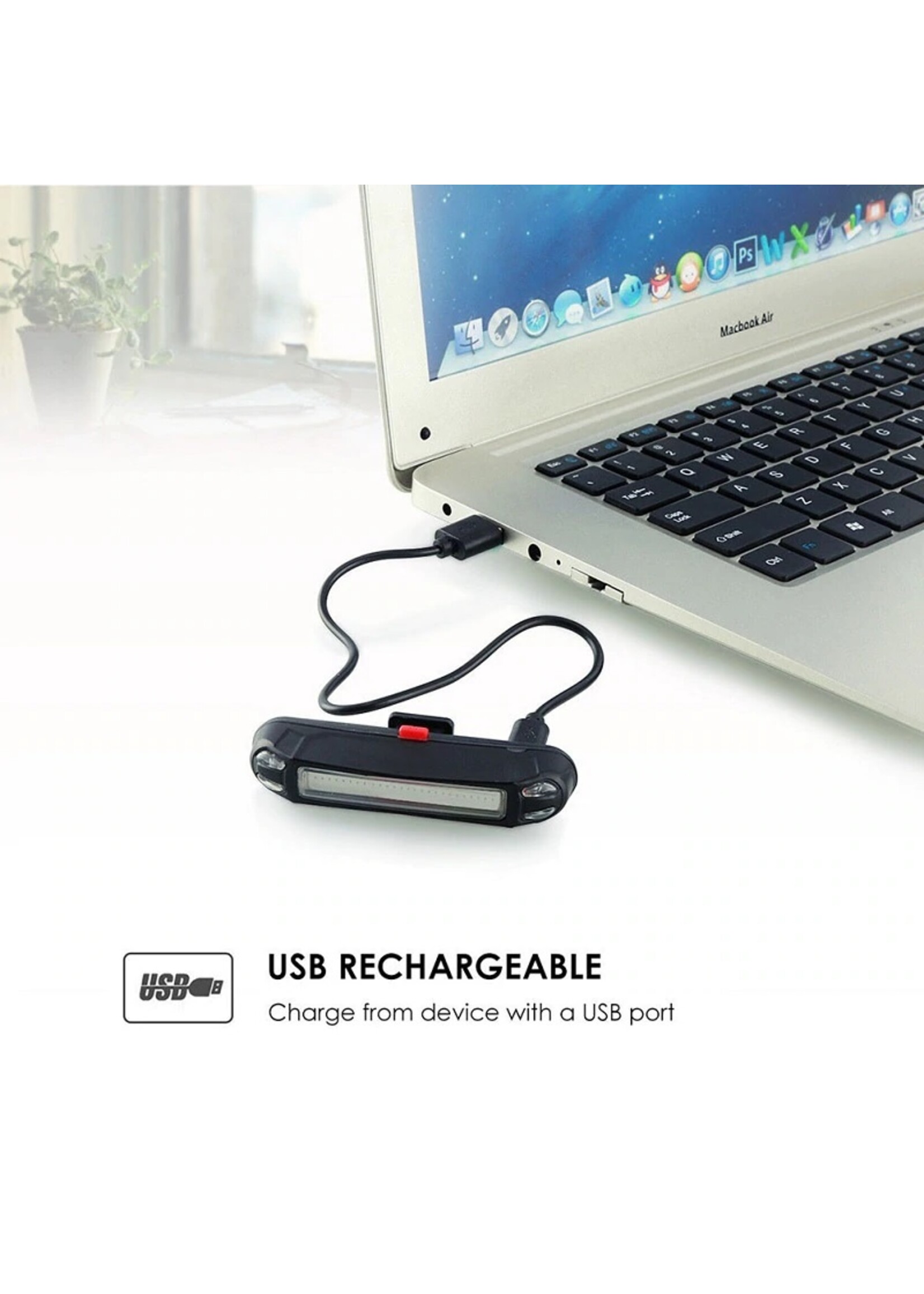 Fiets achterlicht USB oplaadbare waarschuwingslamp Waterdicht Super helder licht voor fietsen