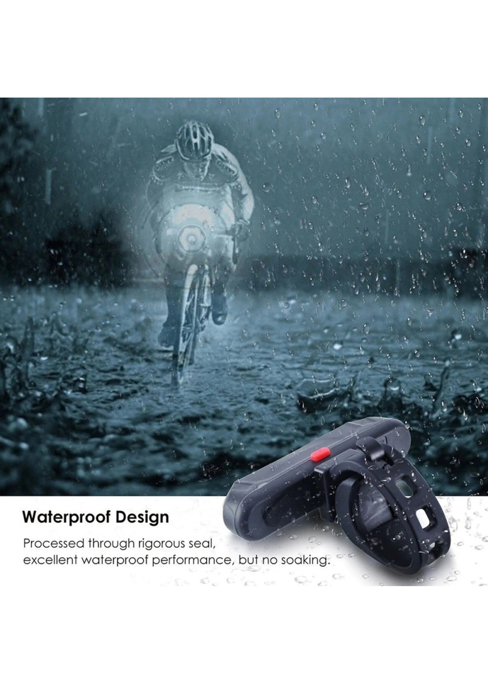 Fiets achterlicht USB oplaadbare waarschuwingslamp Waterdicht Super helder licht voor fietsen