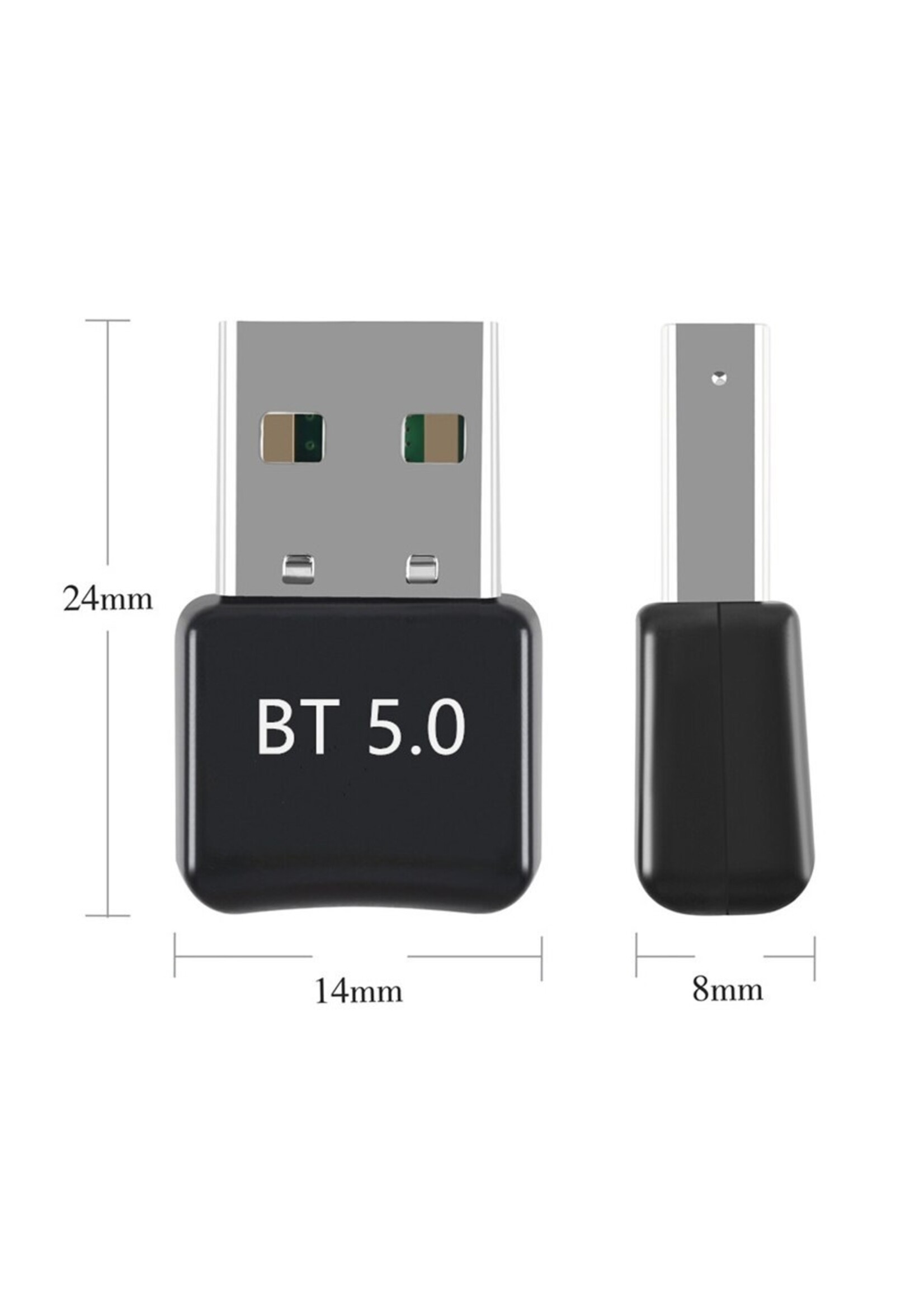 Bluetooth CSR 5.0 Dongle - Mini Bluetooth 5.0 USB Adapter – Dongle - Bluetooth adapter - draadloze dongle - verbind meerdere bluetooth apparaten