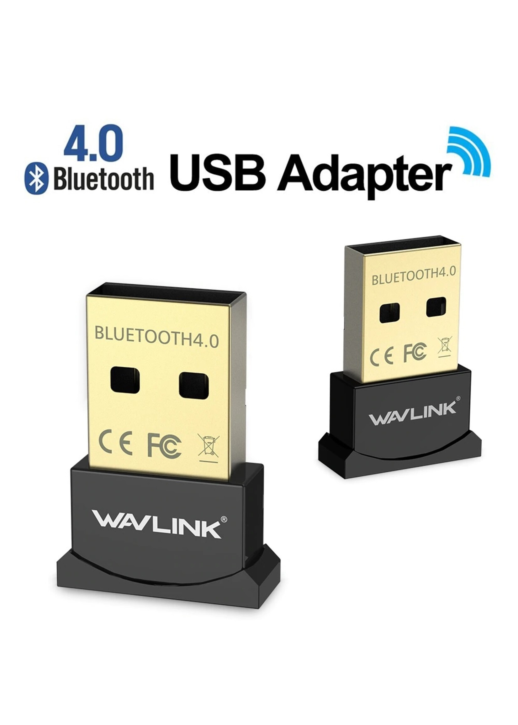 Wavlink Mini Usb Bluetooth Adapter V4.0 Dongle Low Energy USB Adapter Vergulde Plug & Play Micro Dongle voor PC Laptop Desktop