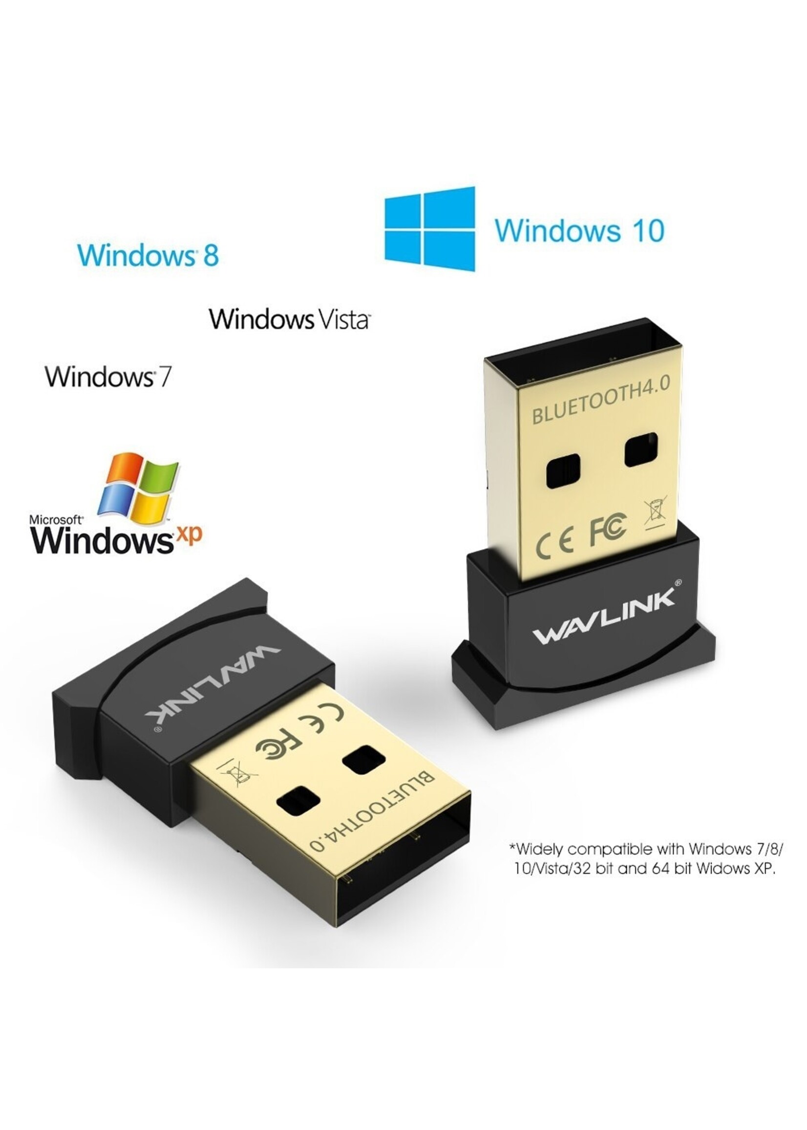 Wavlink Mini Usb Bluetooth Adapter V4.0 Dongle Low Energy USB Adapter Vergulde Plug & Play Micro Dongle voor PC Laptop Desktop