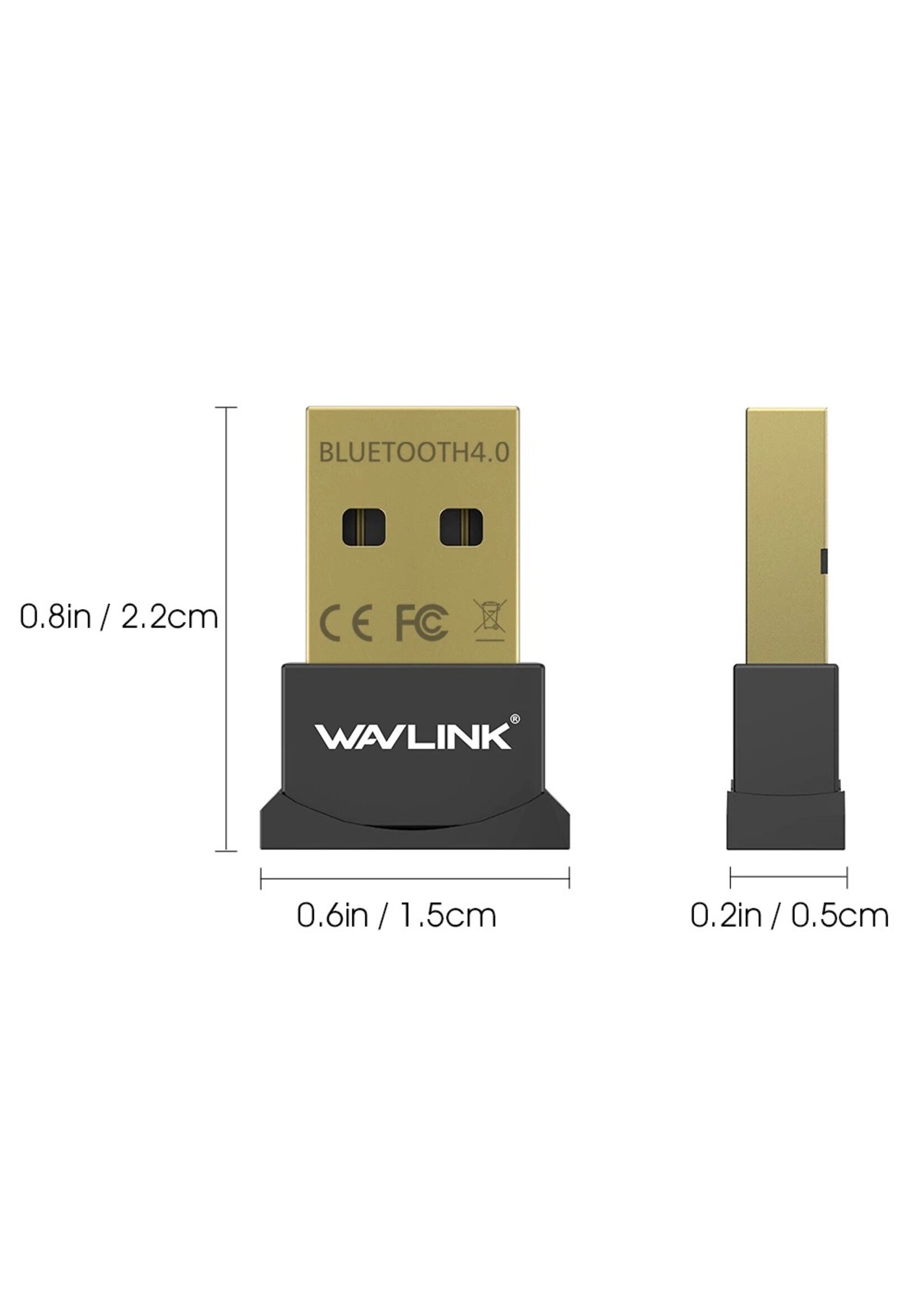 Wavlink Mini Usb Bluetooth Adapter V4.0 Dongle Low Energy USB Adapter Vergulde Plug & Play Micro Dongle voor PC Laptop Desktop