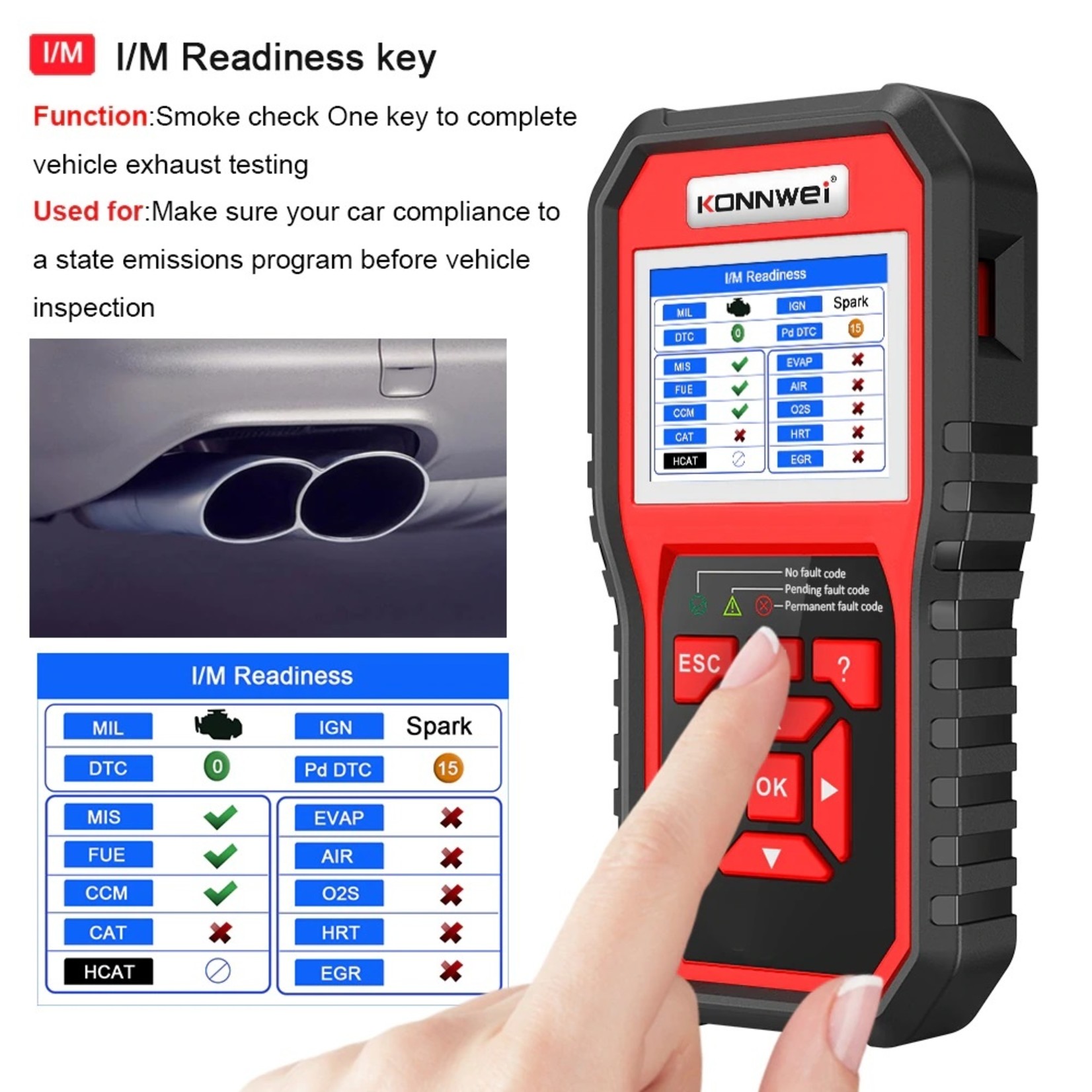 KONNWEI KONNWEI KW850 – Professionele OBD2 Auto Diagnostische Scanner