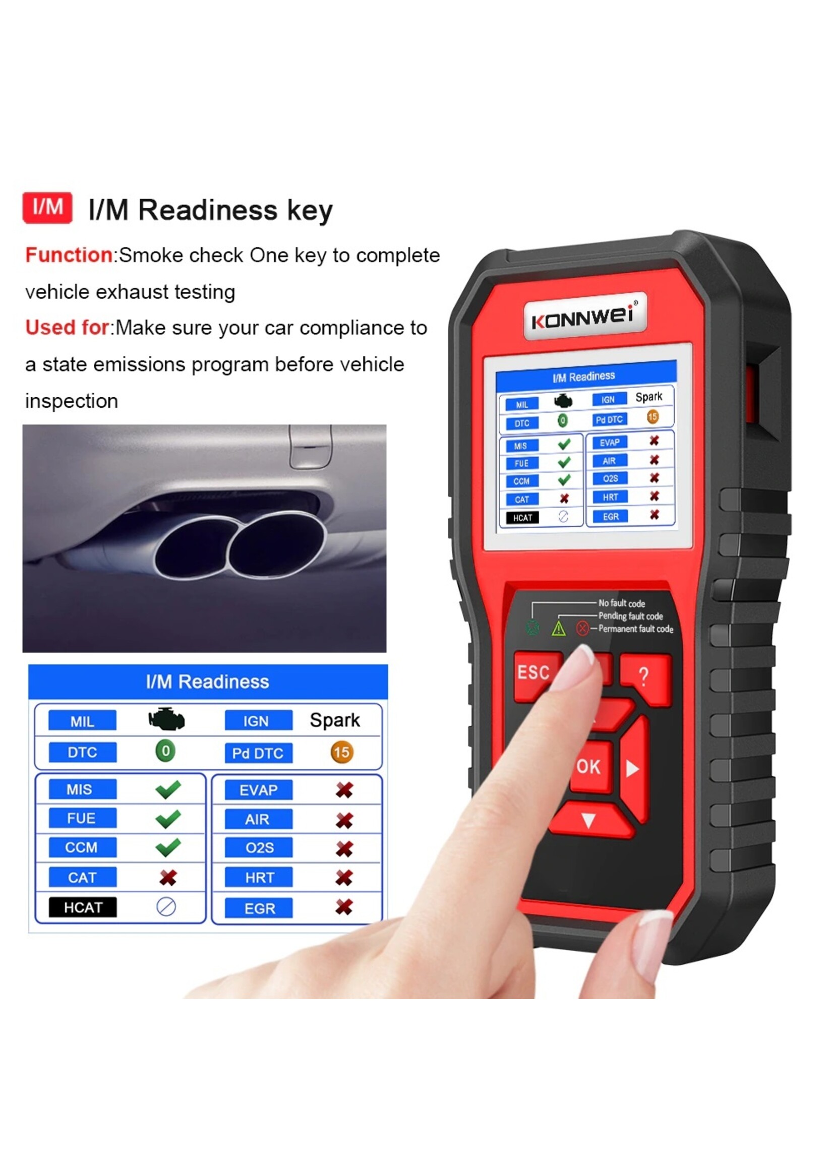 KONNWEI KONNWEI KW850 – Professionele OBD2 Auto Diagnostische Scanner