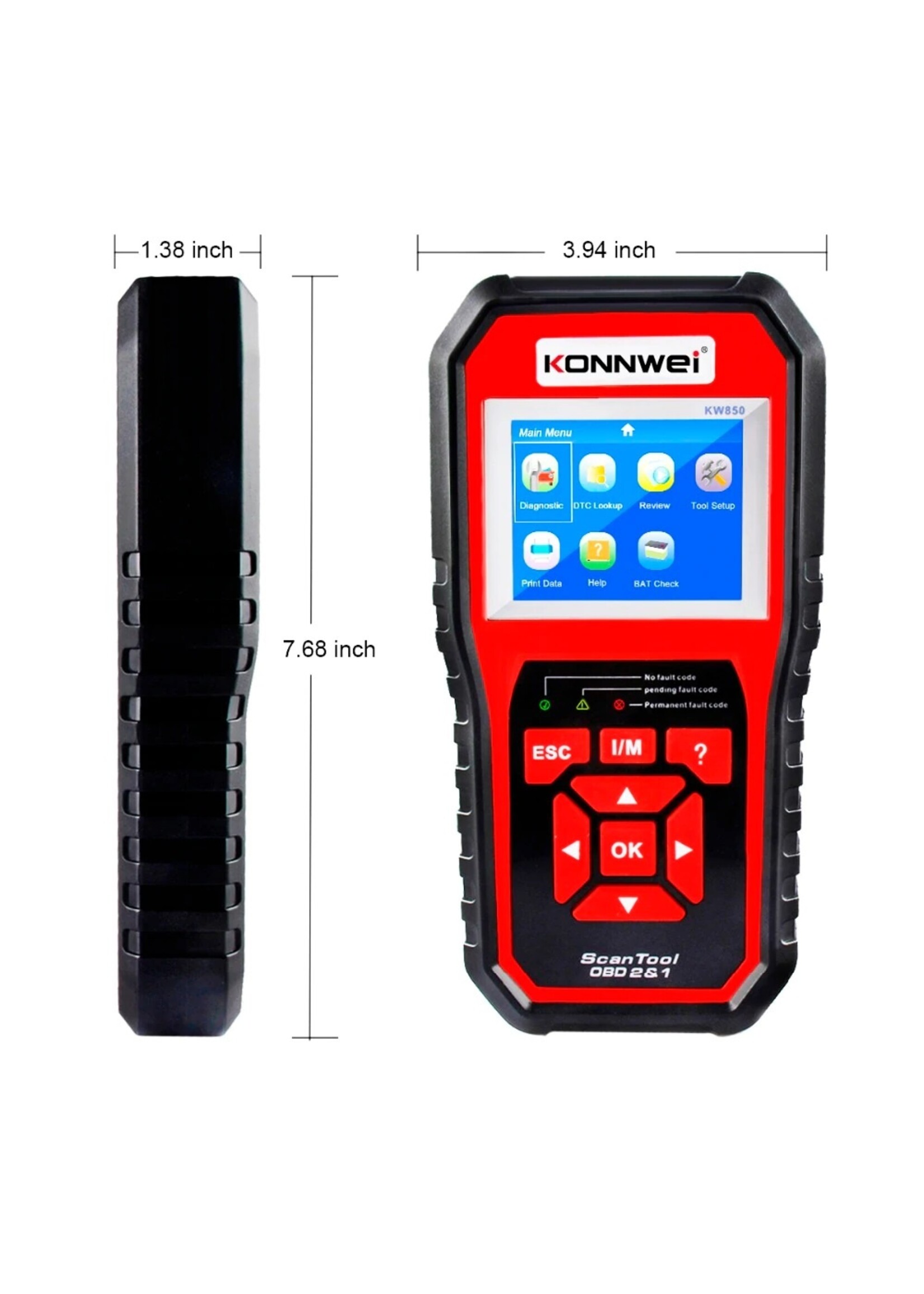 KONNWEI KONNWEI KW850 – Professionele OBD2 Auto Diagnostische Scanner
