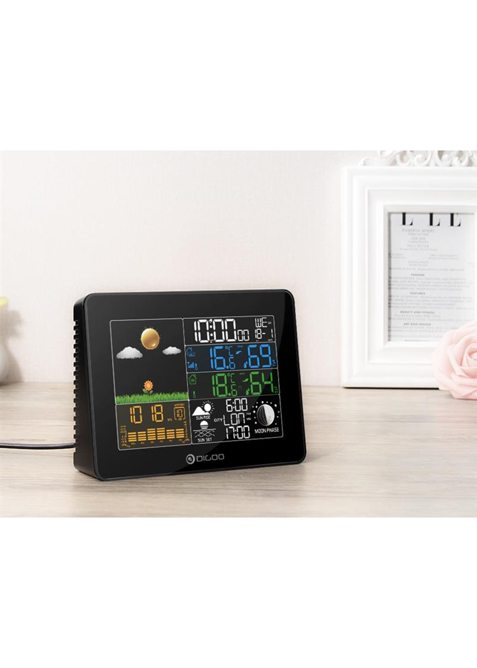 Digitaal Weerstation - Weerstation - Draadloos Digitaal Weerstation - Digoo DG-TH8868