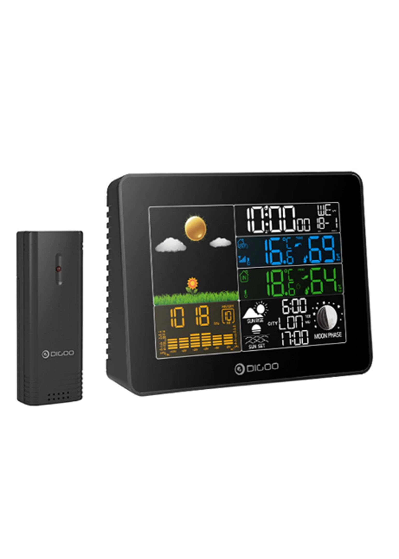 Digitaal Weerstation - Weerstation - Draadloos Digitaal Weerstation - Digoo DG-TH8868
