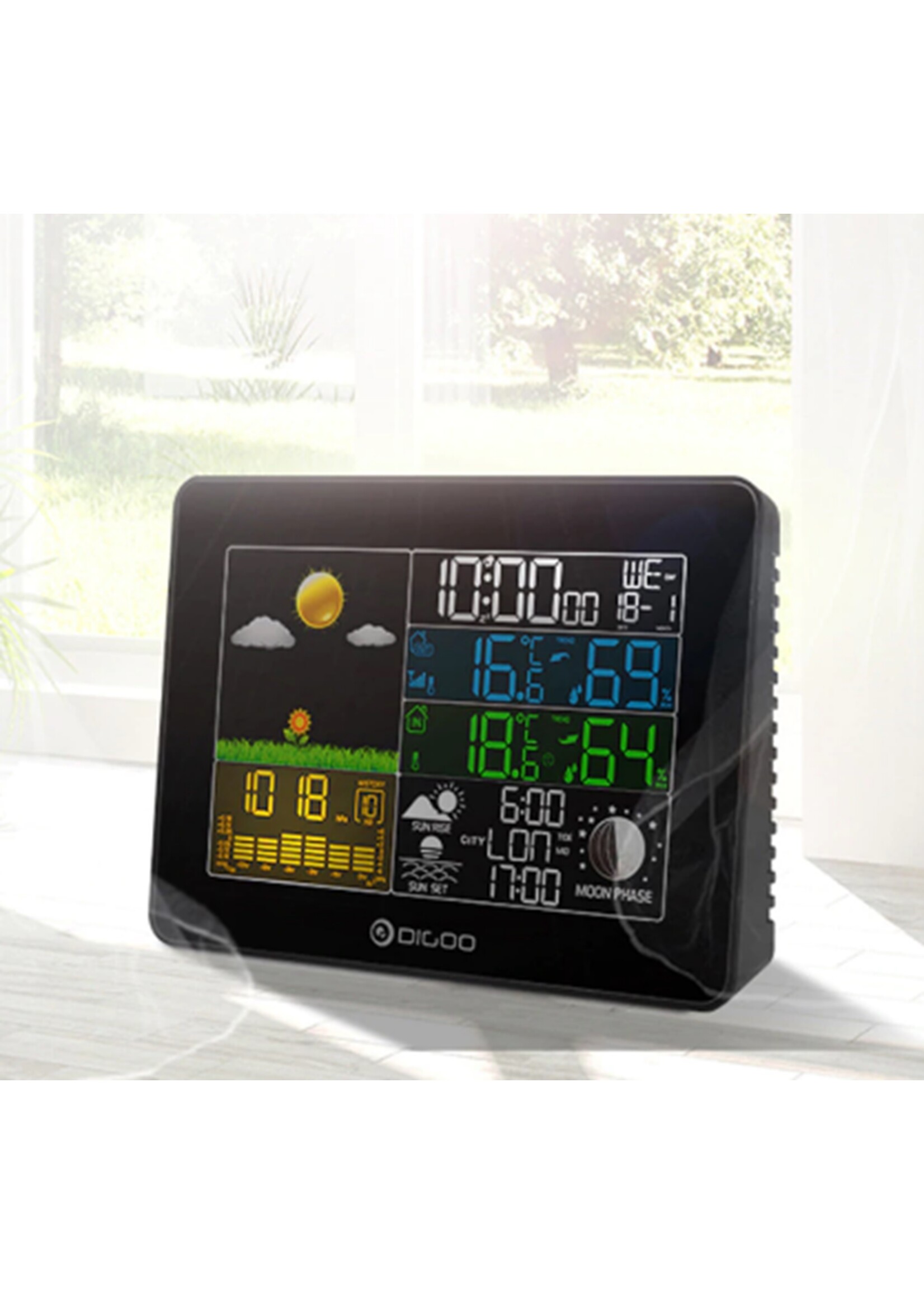Digitaal Weerstation - Weerstation - Draadloos Digitaal Weerstation - Digoo DG-TH8868