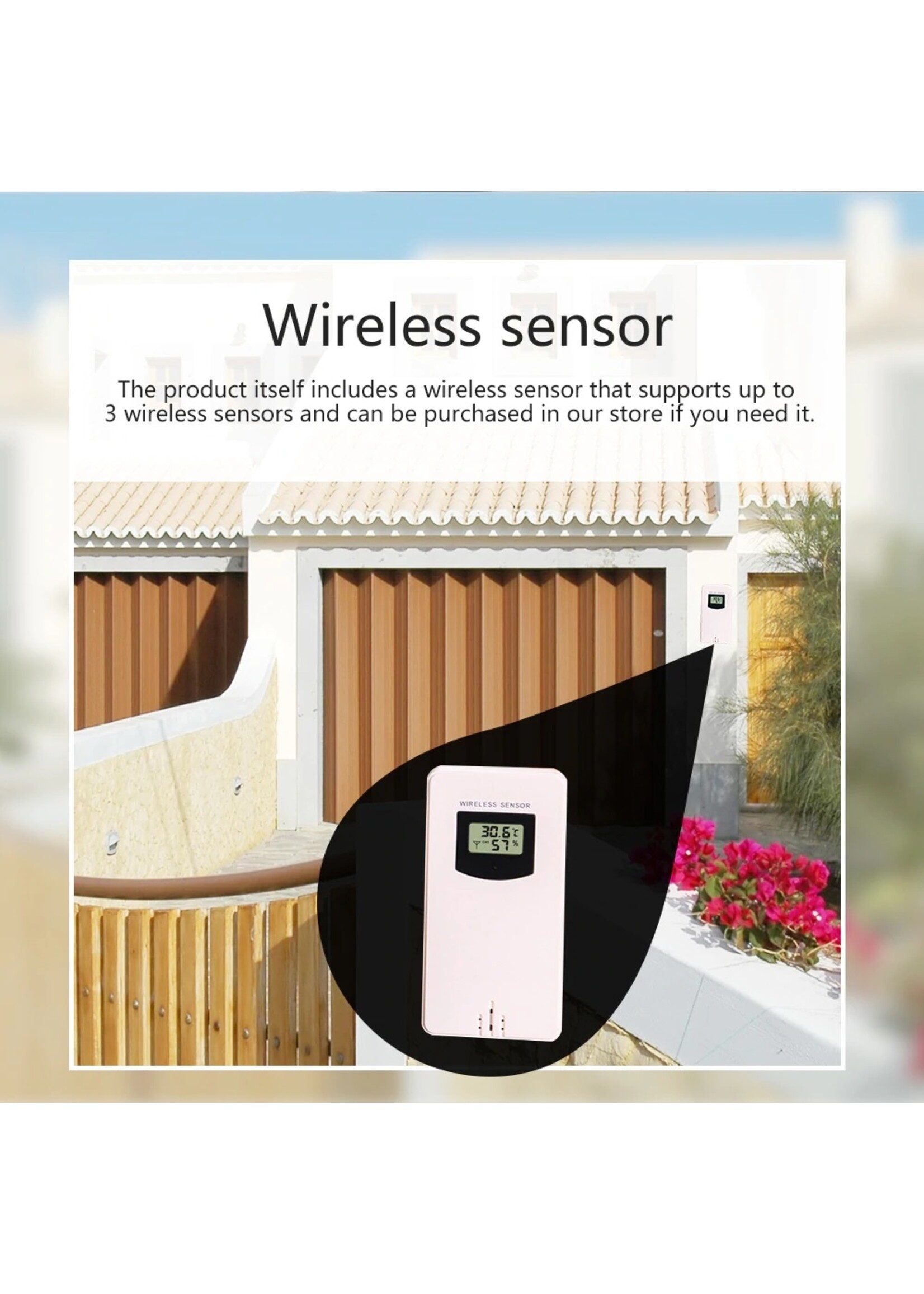 FanJu FJW4 Digitale Wekker Weerstation wifi Binnen Buiten Temperatuur Vochtigheid Klok
