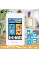 Merkloos DIGOO DG-EX003 - Weersverwachting - Luchtdruk - Weerstation - Temperatuursensor - Binnen en Buitentemperatuur - Vochtigheid - Dagelijkse wekker