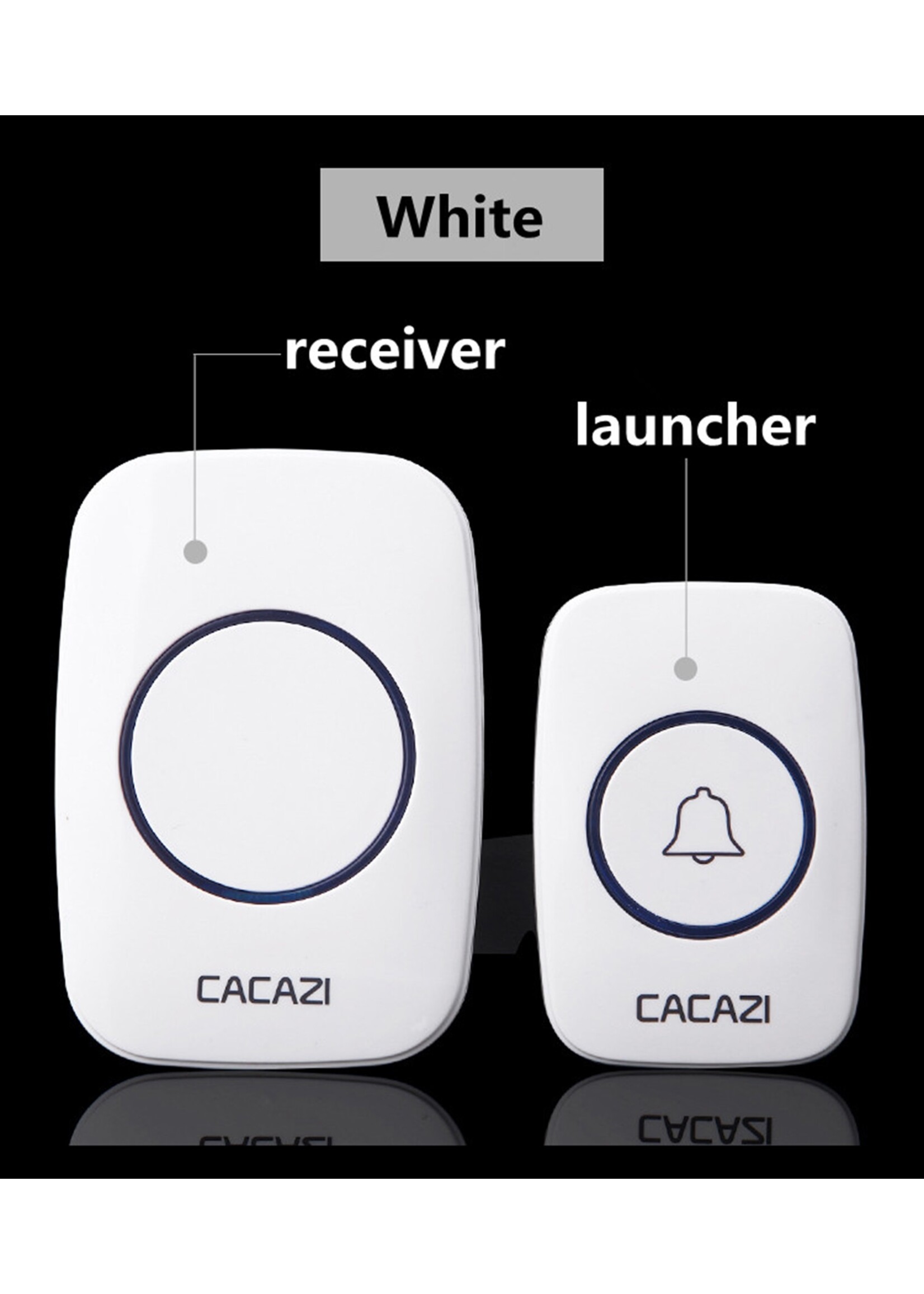 CACAZI Deurbel - Waterdicht - 300M Afstandsbediening - Draadloze Deurbel - 38 Melodieën