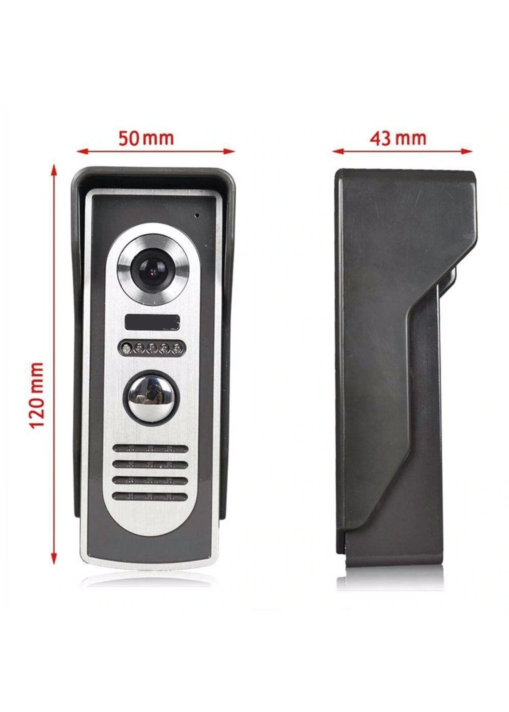 Deurintercom -7'' kleurenmonitor en foto/video camera