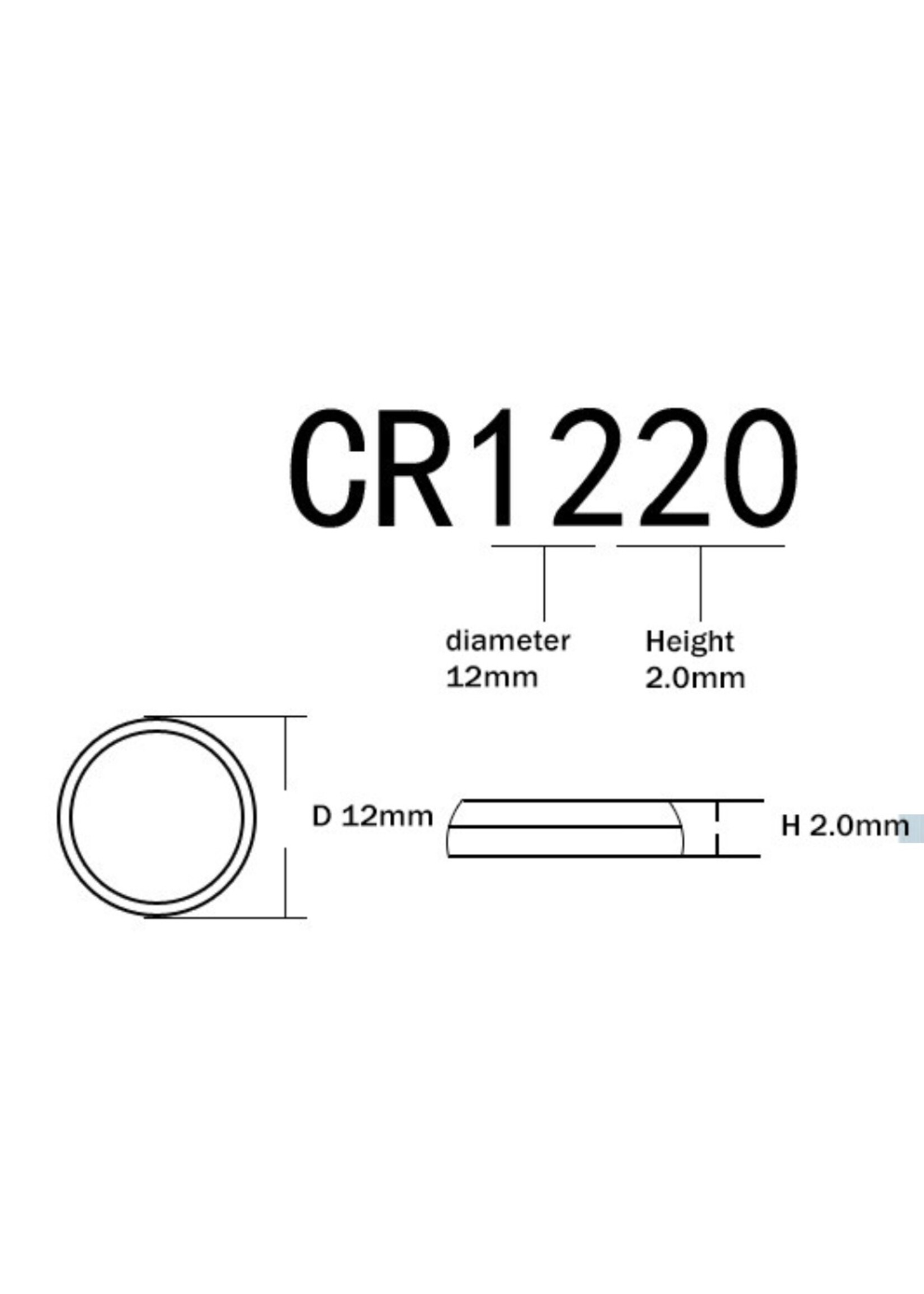 CR1220 3V lithium knoopcel batterijen, Horloge-knoopcel batterij, Auto-afstandsbediening CR1220 ECR1220 LM1220