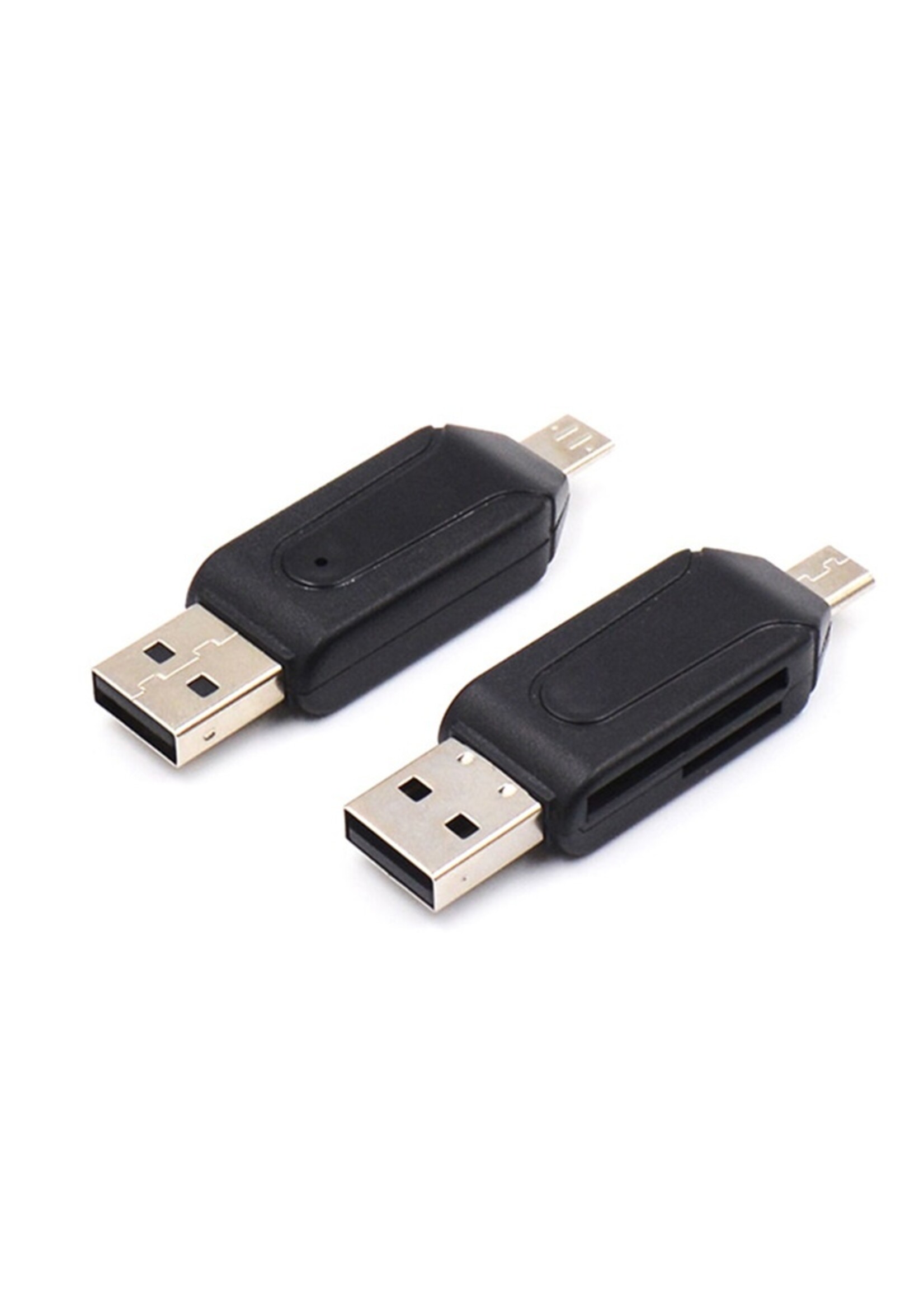OTG Micro USB kaartlezer voor PC en Mobiele telefoon – Diverse Kleuren