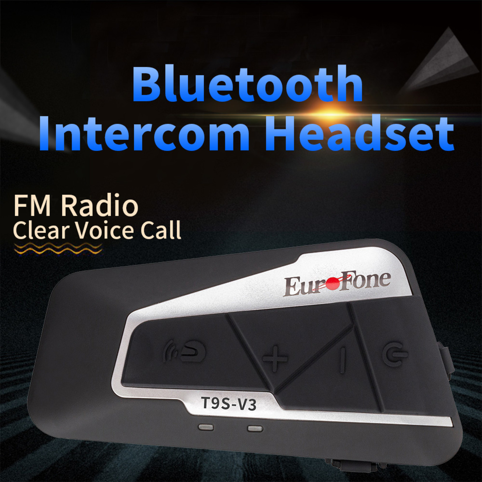 Motor headset intercom multifunctionele waterdichte bluetooth T9S-V3 -helm interphone max 1300 meter