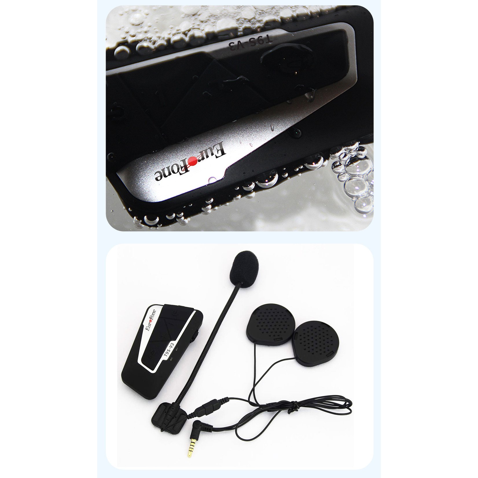 Motor headset intercom multifunctionele waterdichte bluetooth T9S-V3 -helm interphone max 1300 meter