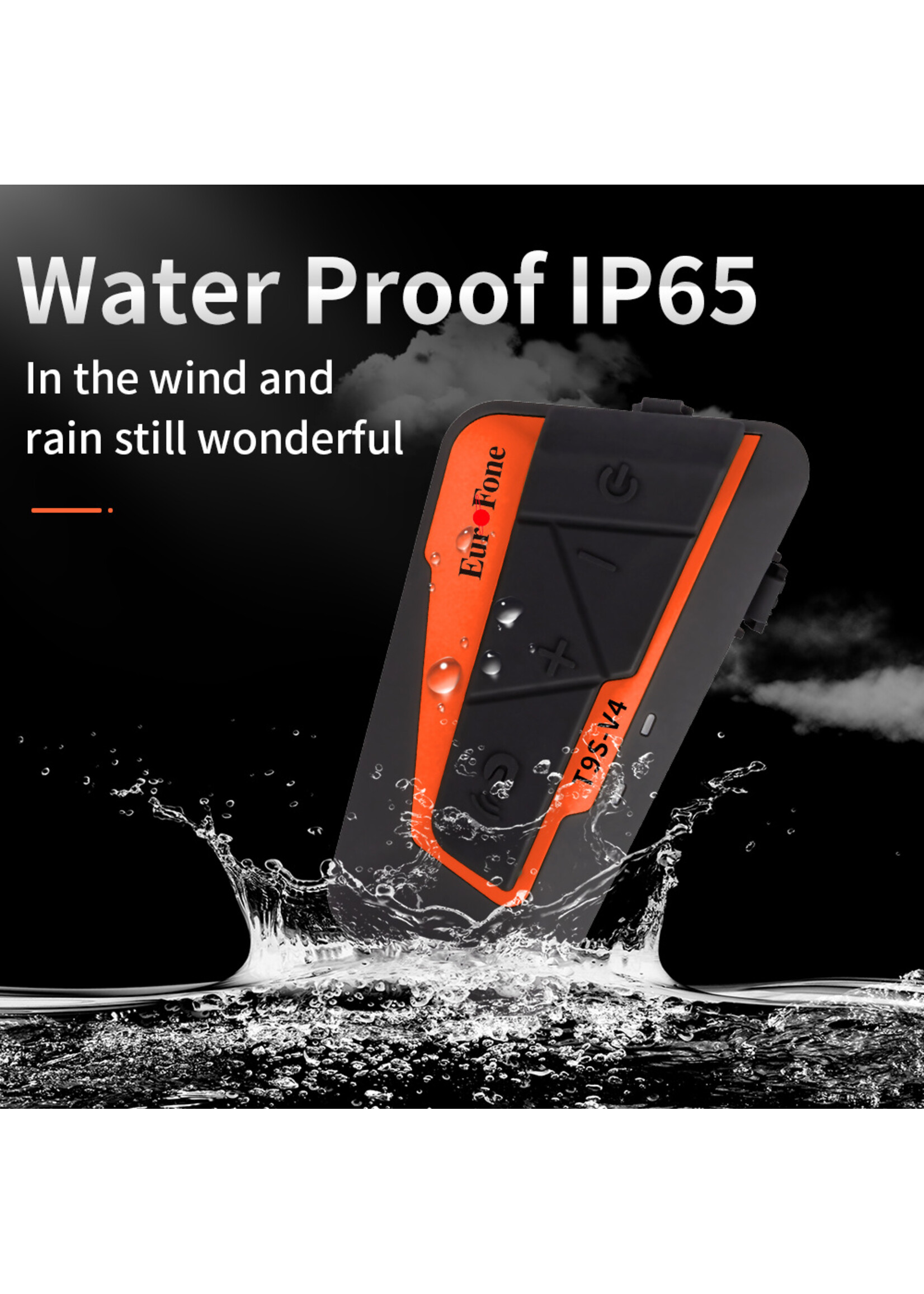 1 STUKS Motor headset intercom multifunctionele waterdichte bluetooth T9S-V4 -helm interphone max 1300 meter
