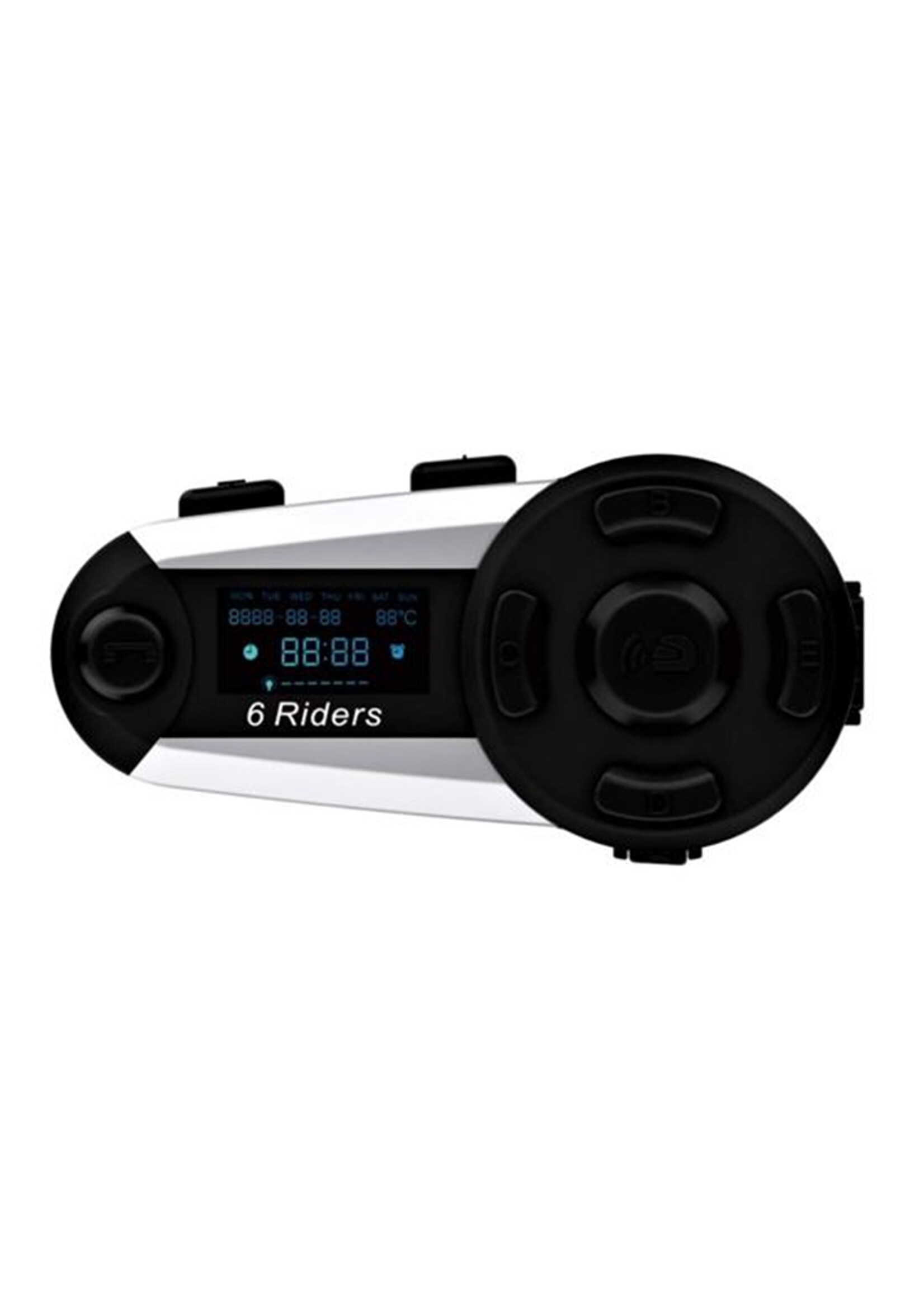 V6 Plus Bluetooth Motorhelm Intercom Headset Interphone 1200M 6 Rider FM
