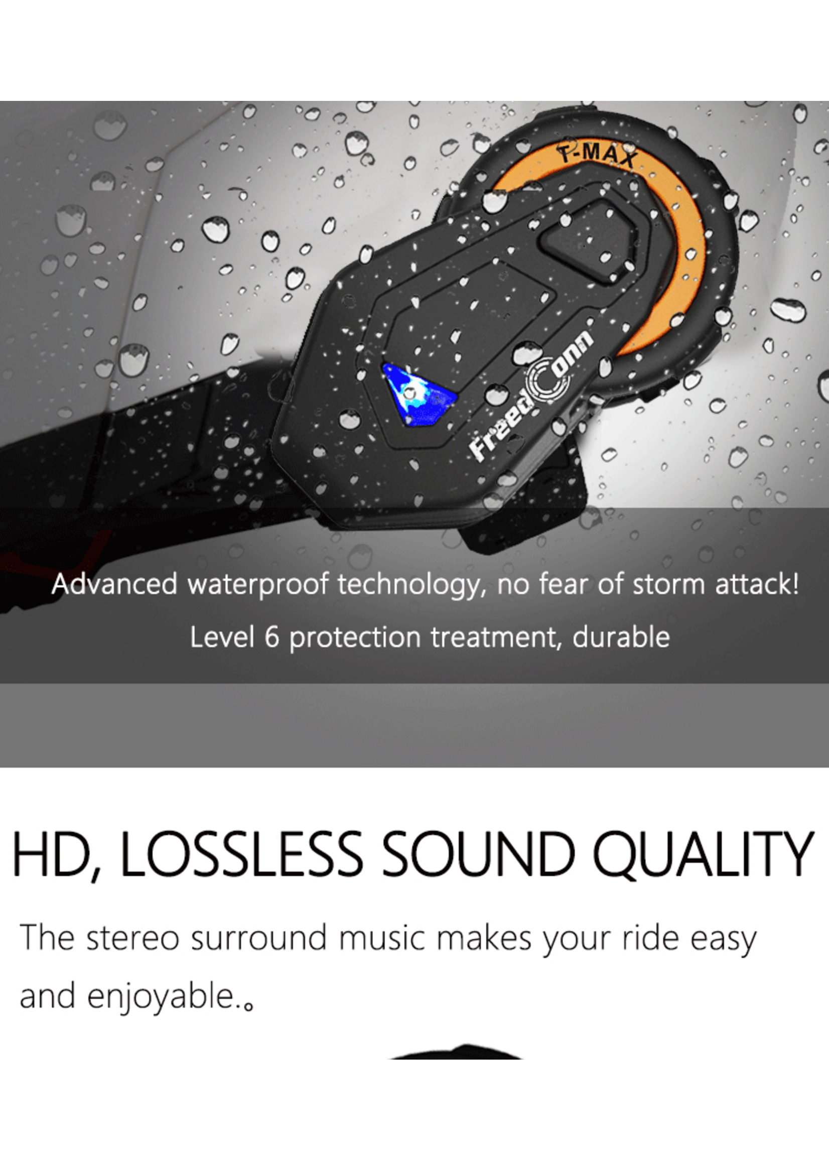 Freedconn T-max 1000m motorhelm bluetooth intercom headset 6 rijders groep