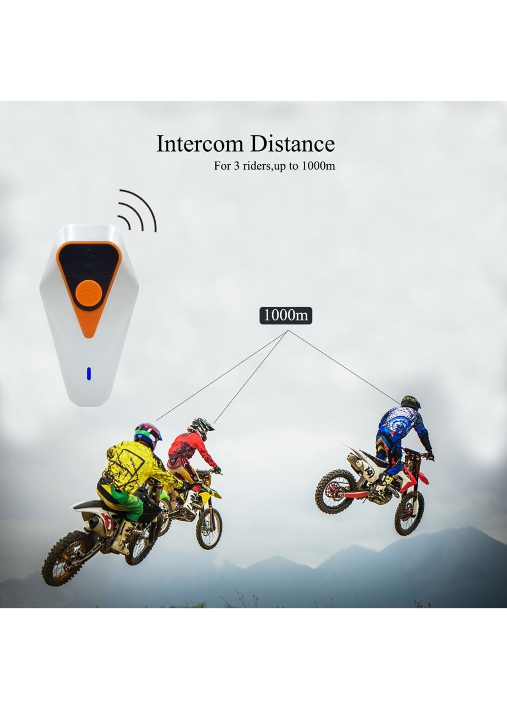 WT002 Bluetooth-communicatiesysteem voor motorfietsen.