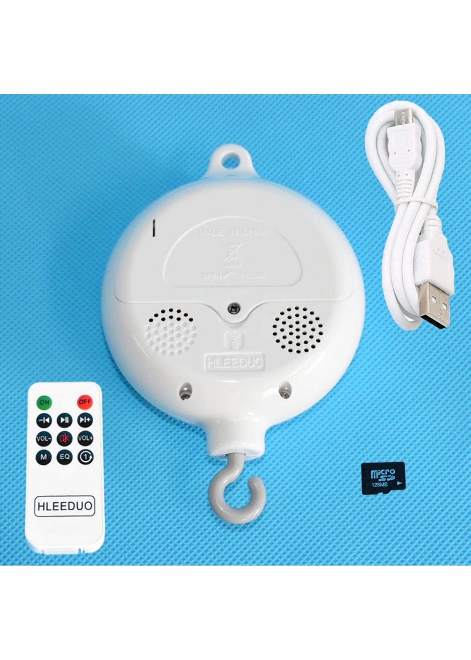 TI284 RC USB: (inclusief 1 x ABS Baby Muziek mobiel doosje + afstandsbediening + USB-oplader + 128 MB kaart)