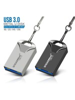 USB 3.0 metalen flashdrive sleutelhanger USB-geheugensticks Snelheid USB3.0-zwart
