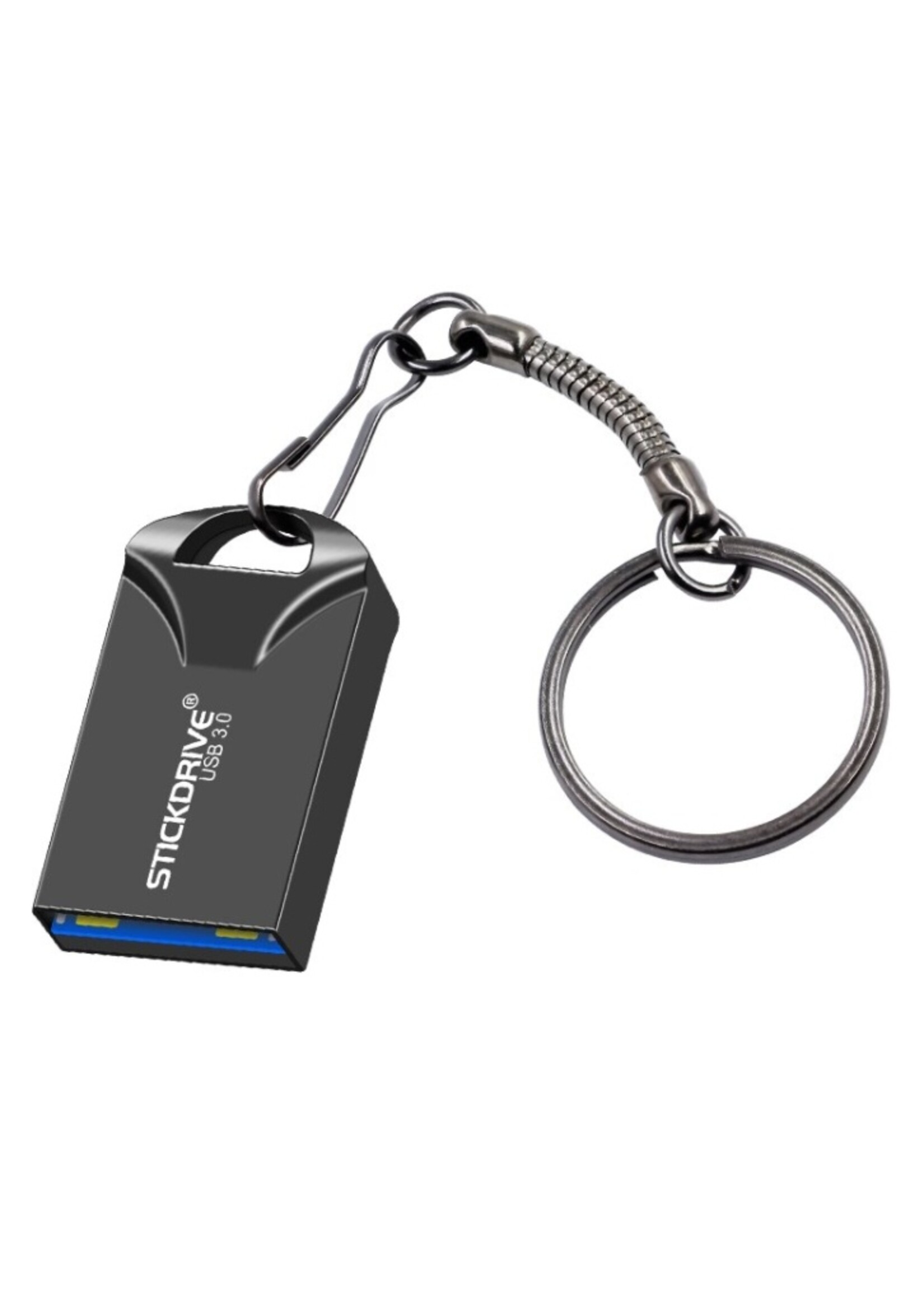 USB 3.0 metalen flashdrive sleutelhanger USB-geheugensticks Snelheid USB3.0 - grijs