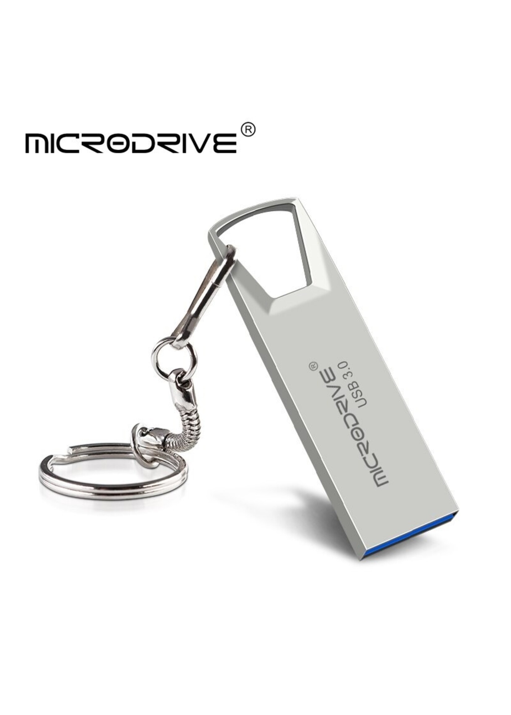 Hoge snelheid USB 3.0 mini-flashdrive Waterdichte USB-flashdrive-geheugensticks-grijs