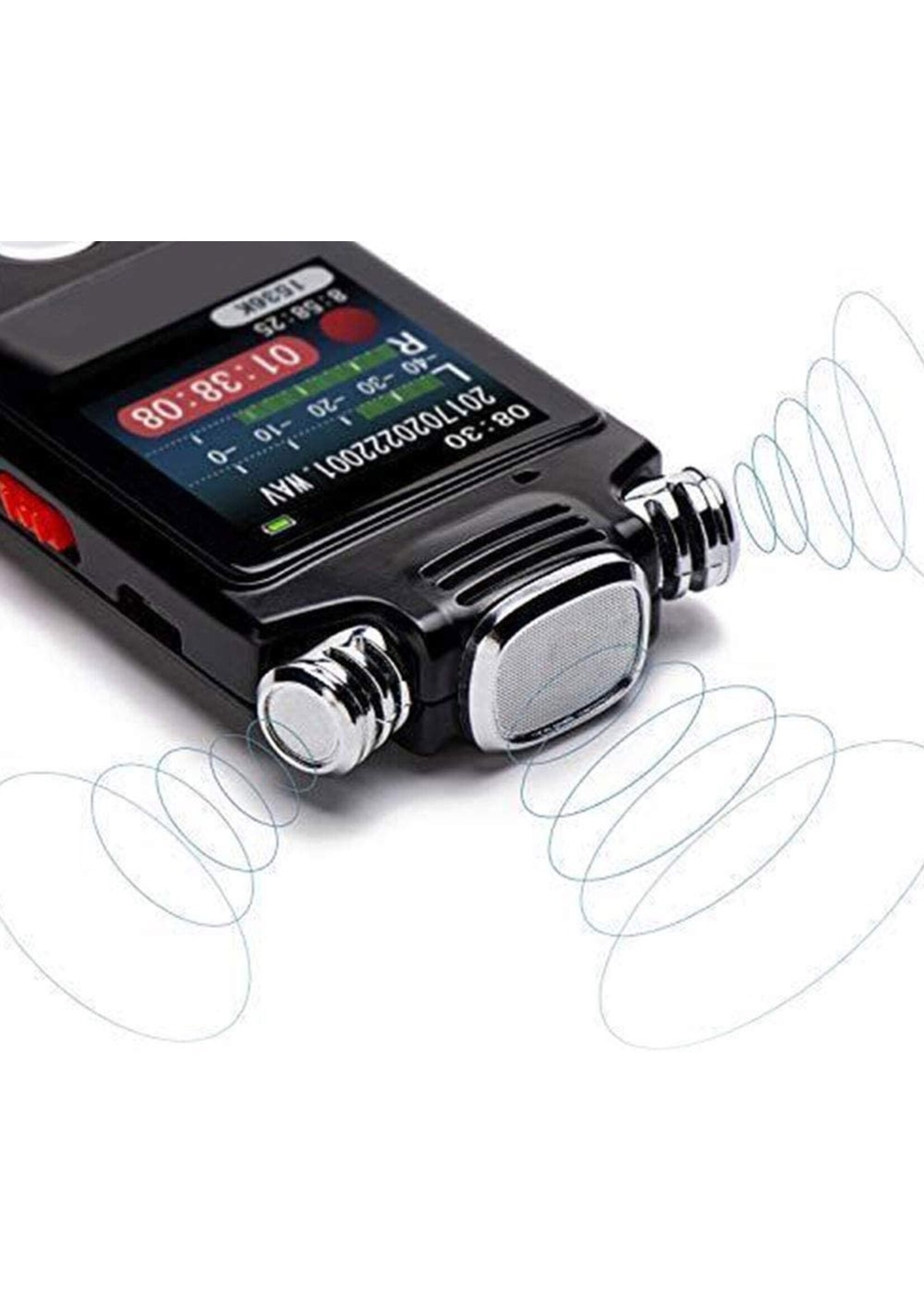 Draagbare spraakrecorder, dictafoon Ruisonderdrukking A-B herhalen Tweewegmicrofoon Lossless multifunctioneel USB-opladen voor