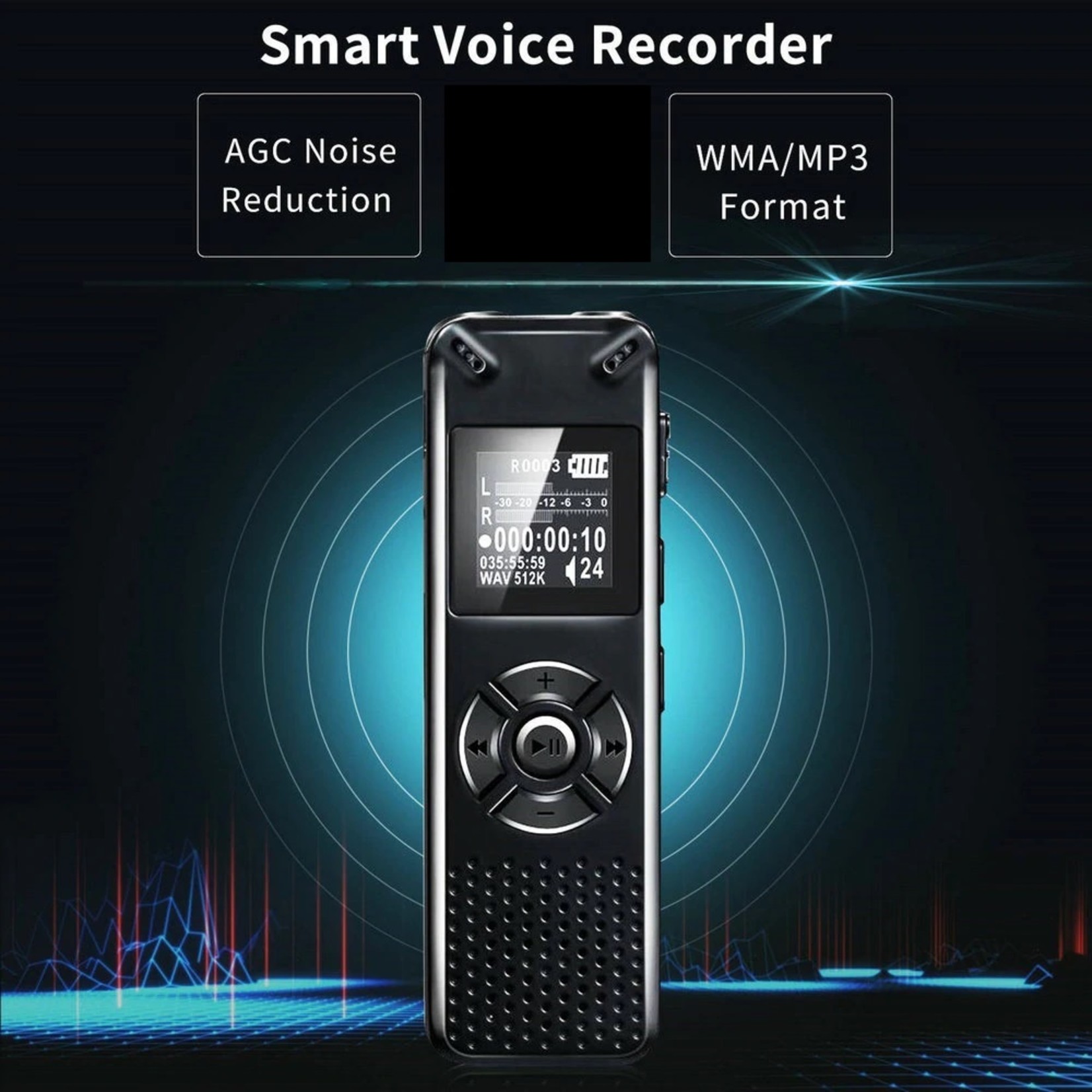 Premium Digitale Recorder - Premium Voice Recorder - Multifunctionele Voice Recorder - Dictafoon 8 GB - Audio Memo Recorder Met USB - Spraak Recorder - Sound – Geluid Recorder - Opname Apparaat - Met MP3 Speler Functie – 8GB