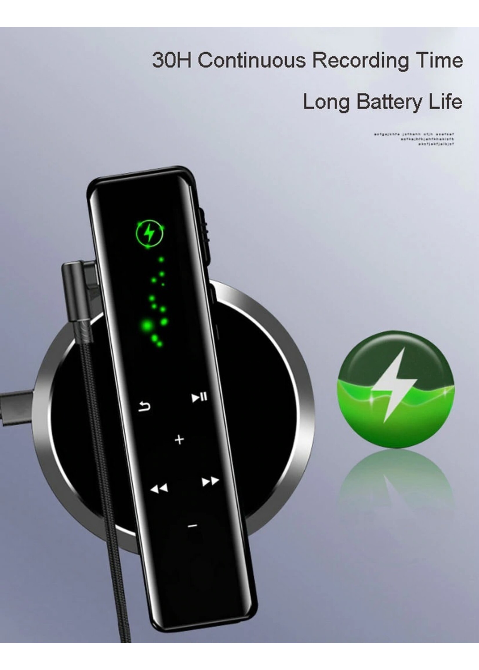 Premium Digitale Recorder - Premium Voice Recorder - Multifunctionele Voice Recorder - Dictafoon 8 GB - Audio Memo Recorder Met USB - Spraak Recorder - Sound – Geluid Recorder - Opname Apparaat - Met MP3 Speler Functie – 8GB