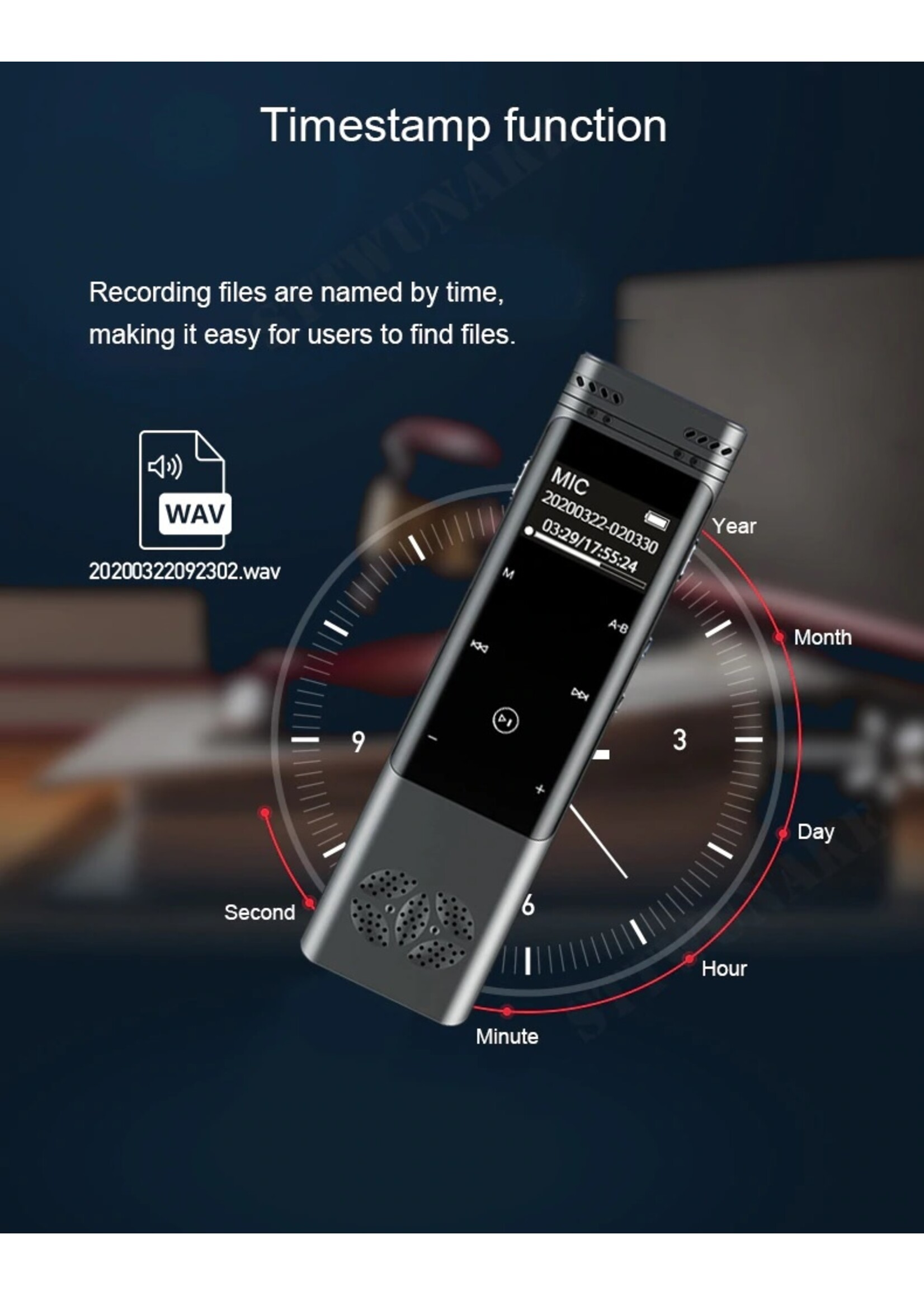 Premium Digitale Recorder - Premium Voice Recorder - Multifunctionele Voice Recorder - Dictafoon 8 GB - Audio Memo Recorder Met USB - Spraak Recorder - Sound – Geluid Recorder - Opname Apparaat - Met MP3 Speler Functie – 8GB