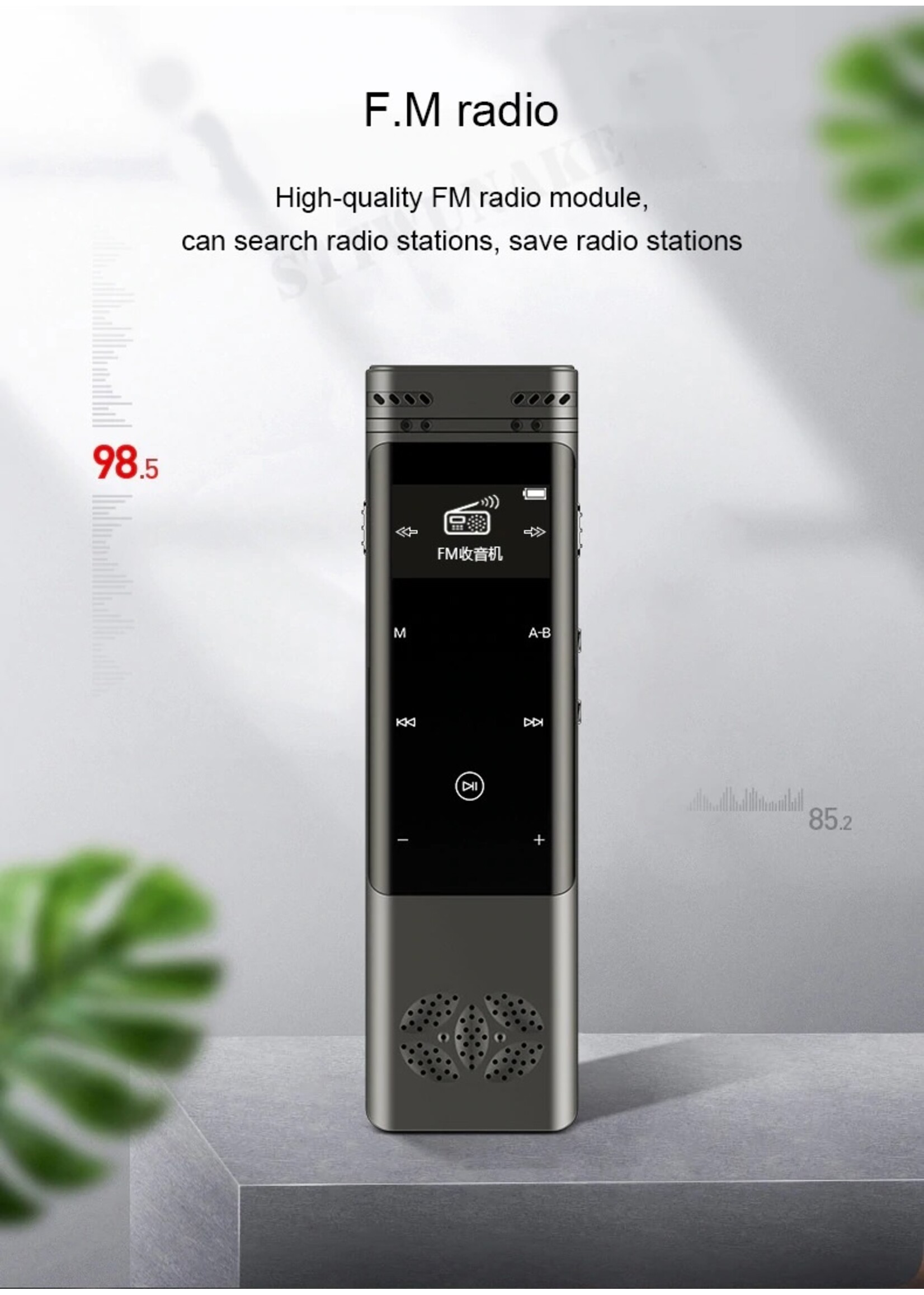 Premium Digitale Recorder - Premium Voice Recorder - Multifunctionele Voice Recorder - Dictafoon 8 GB - Audio Memo Recorder Met USB - Spraak Recorder - Sound – Geluid Recorder - Opname Apparaat - Met MP3 Speler Functie – 8GB