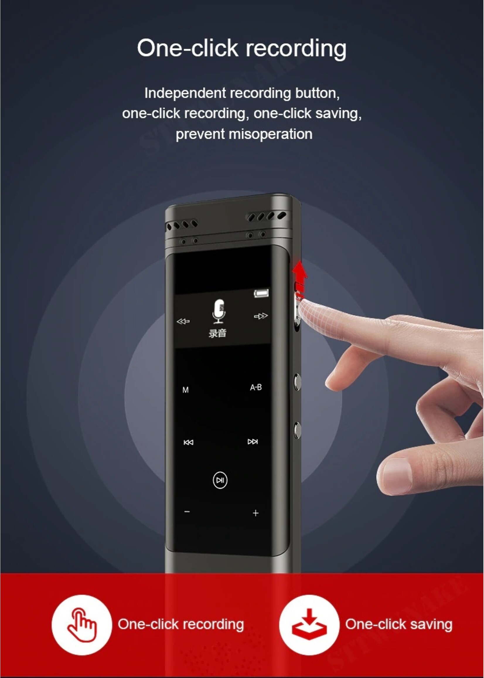 Premium Digitale Recorder - Premium Voice Recorder - Multifunctionele Voice Recorder - Dictafoon 8 GB - Audio Memo Recorder Met USB - Spraak Recorder - Sound – Geluid Recorder - Opname Apparaat - Met MP3 Speler Functie – 8GB