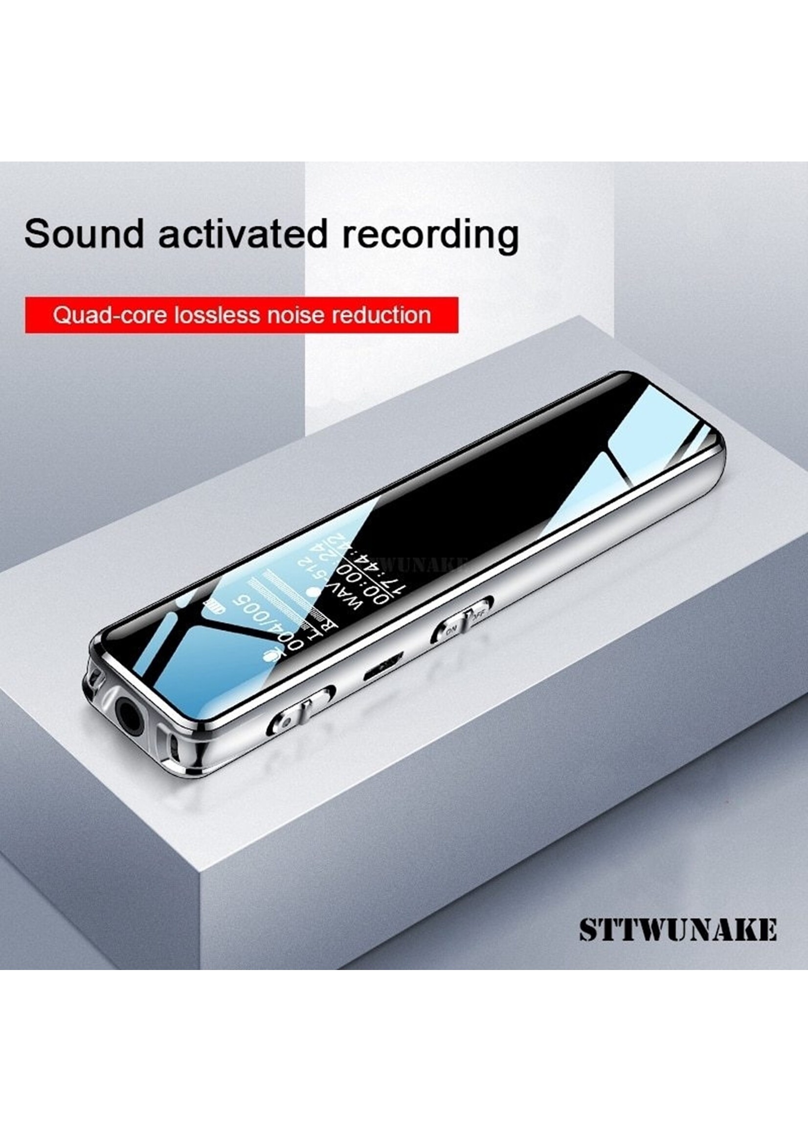 Premium Digitale Recorder - Premium Voice Recorder - Multifunctionele Voice Recorder - Dictafoon 8 GB - Audio Memo Recorder Met USB - Spraak Recorder - Sound – Geluid Recorder - Opname Apparaat - Met MP3 Speler Functie – 8GB