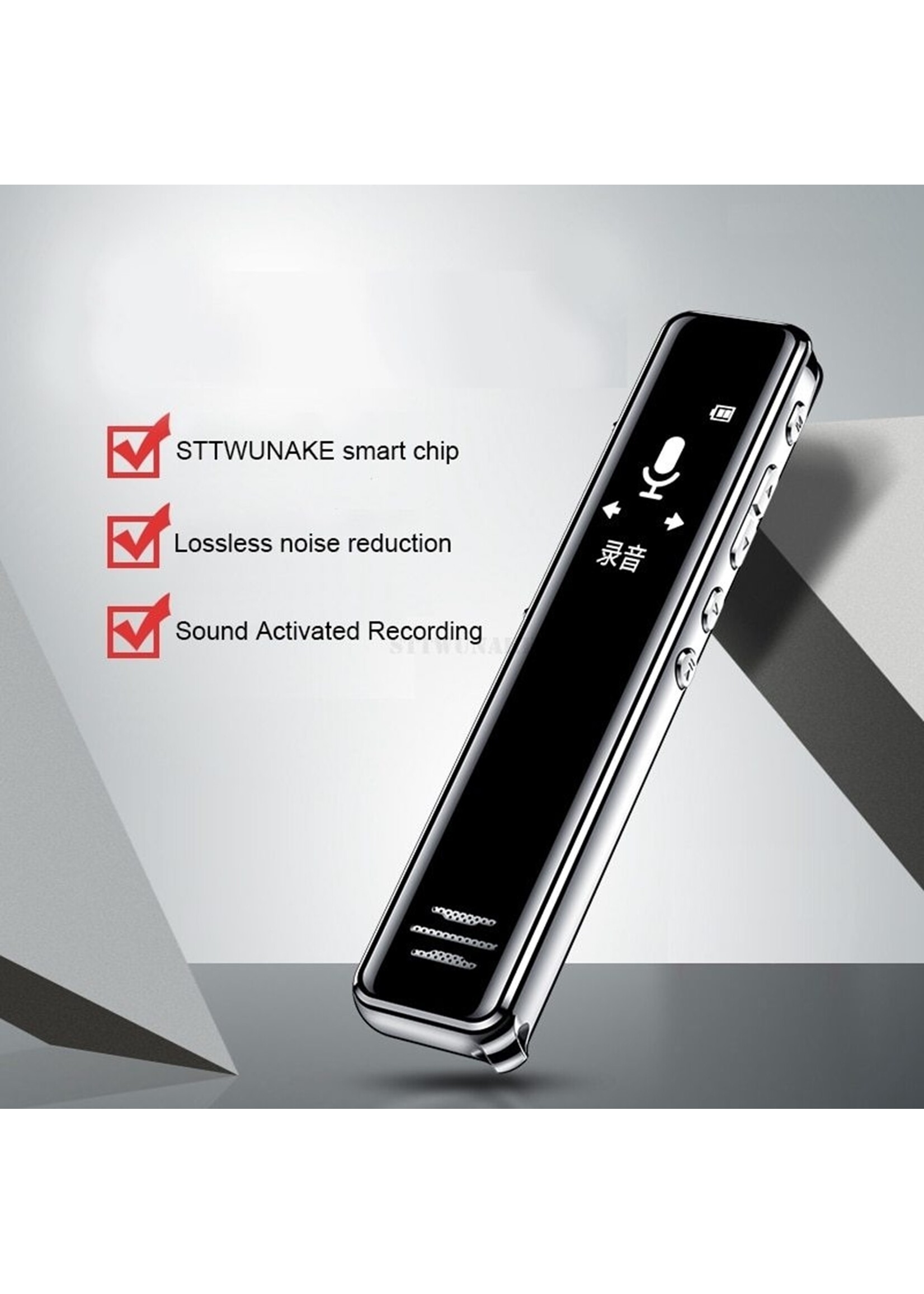 Premium Digitale Recorder - Premium Voice Recorder - Multifunctionele Voice Recorder - Dictafoon 8 GB - Audio Memo Recorder Met USB - Spraak Recorder - Sound – Geluid Recorder - Opname Apparaat - Met MP3 Speler Functie – 8GB