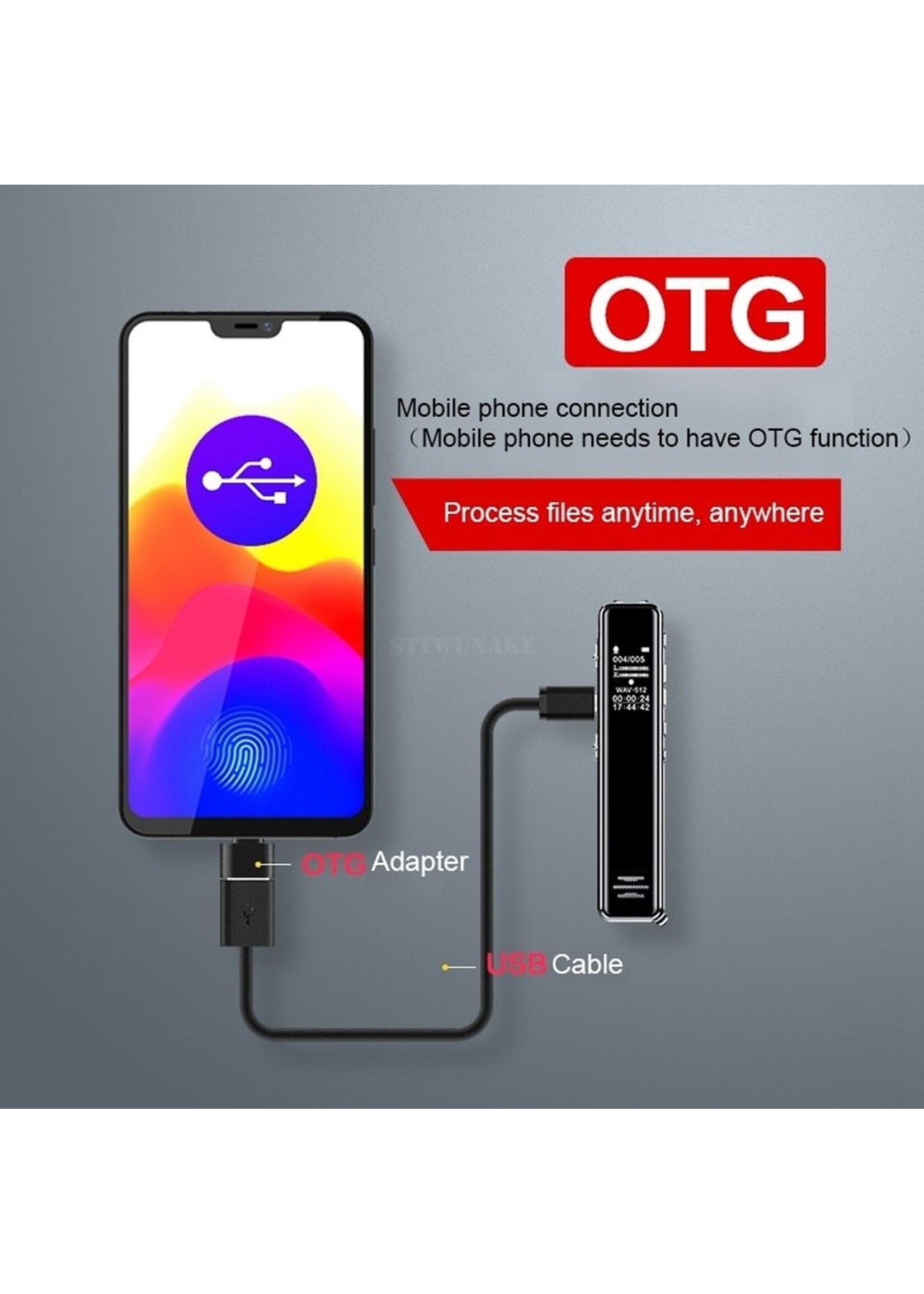 Premium Digitale Recorder - Premium Voice Recorder - Multifunctionele Voice Recorder - Dictafoon 8 GB - Audio Memo Recorder Met USB - Spraak Recorder - Sound – Geluid Recorder - Opname Apparaat - Met MP3 Speler Functie – 8GB