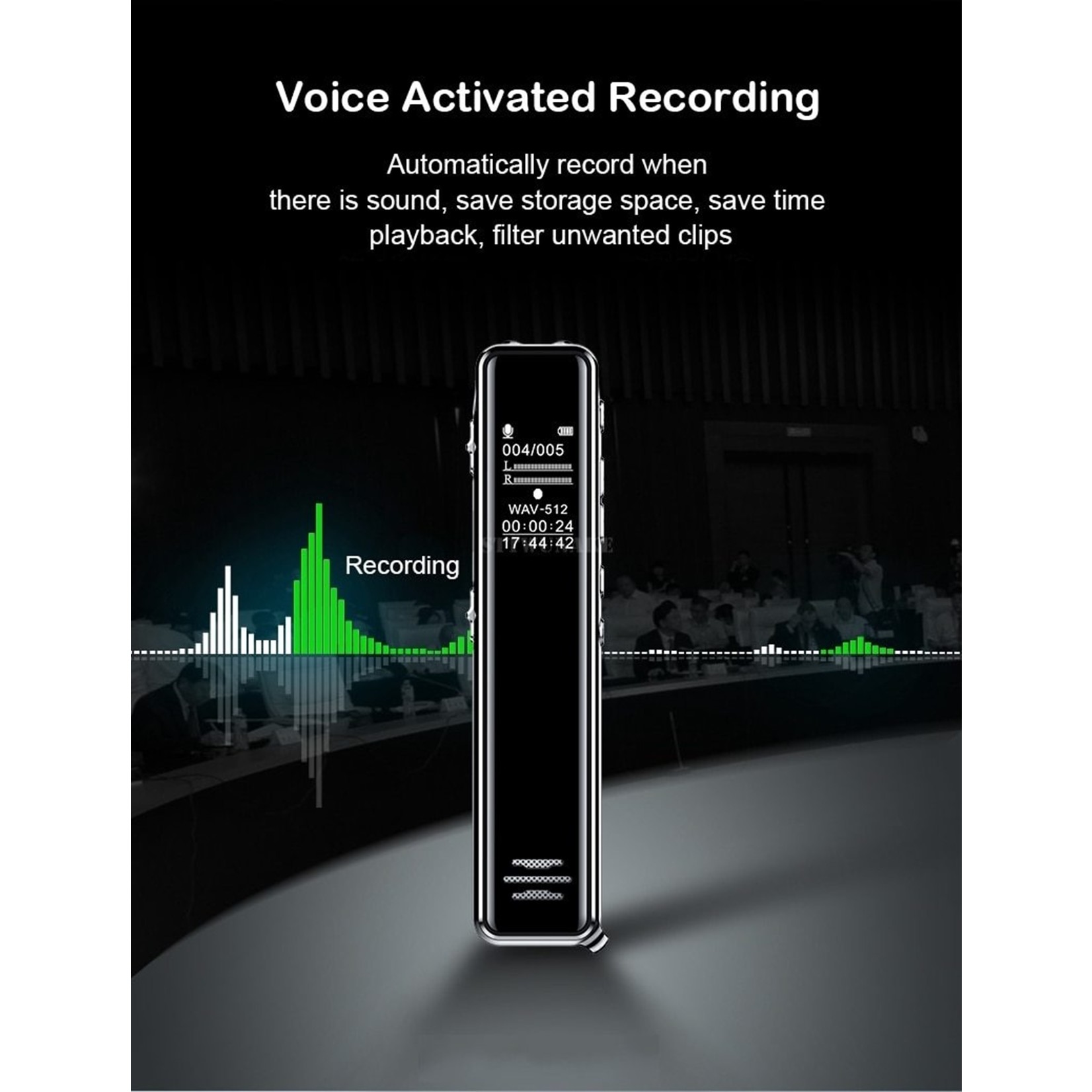 Premium Digitale Recorder - Premium Voice Recorder - Multifunctionele Voice Recorder - Dictafoon 8 GB - Audio Memo Recorder Met USB - Spraak Recorder - Sound – Geluid Recorder - Opname Apparaat - Met MP3 Speler Functie – 8GB