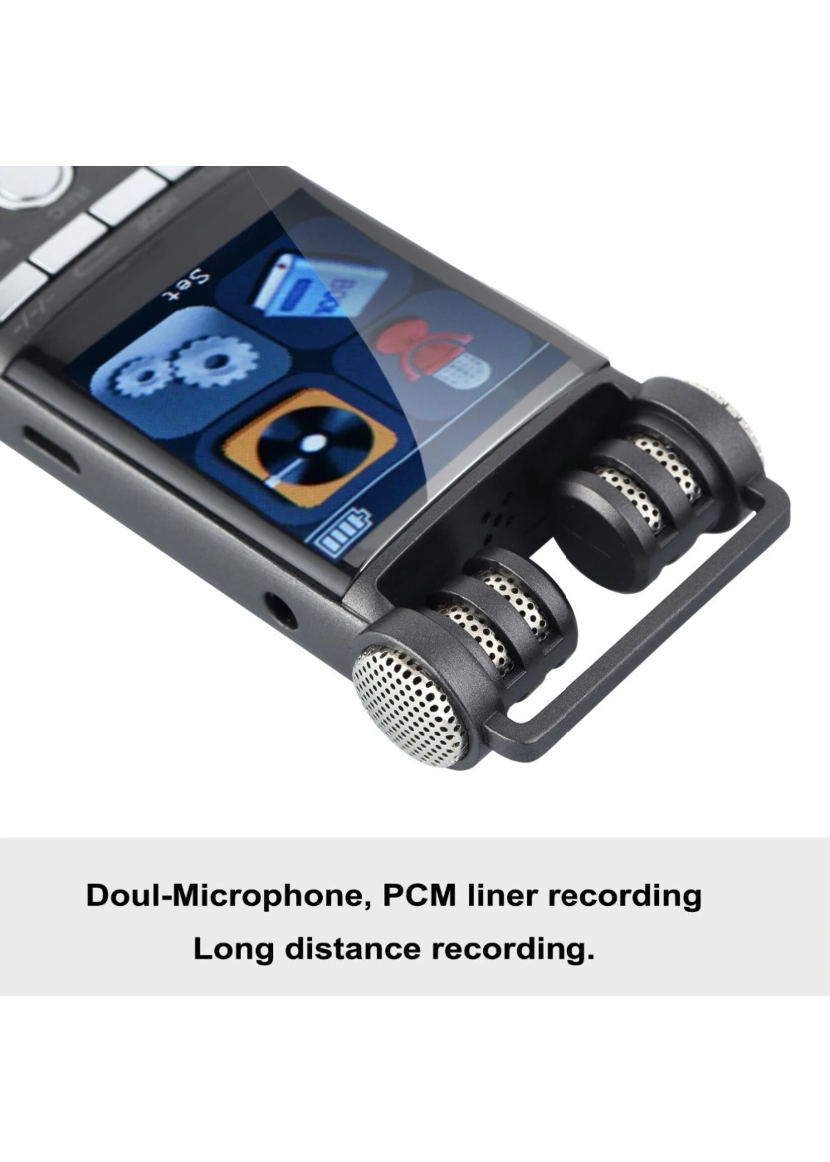Premium Digitale Recorder - Premium Voice Recorder - Multifunctionele Voice Recorder - Dictafoon 8 GB - Audio Memo Recorder Met USB - Spraak Recorder - Sound – Geluid Recorder - Opname Apparaat - Met MP3 Speler Functie – Zwart
