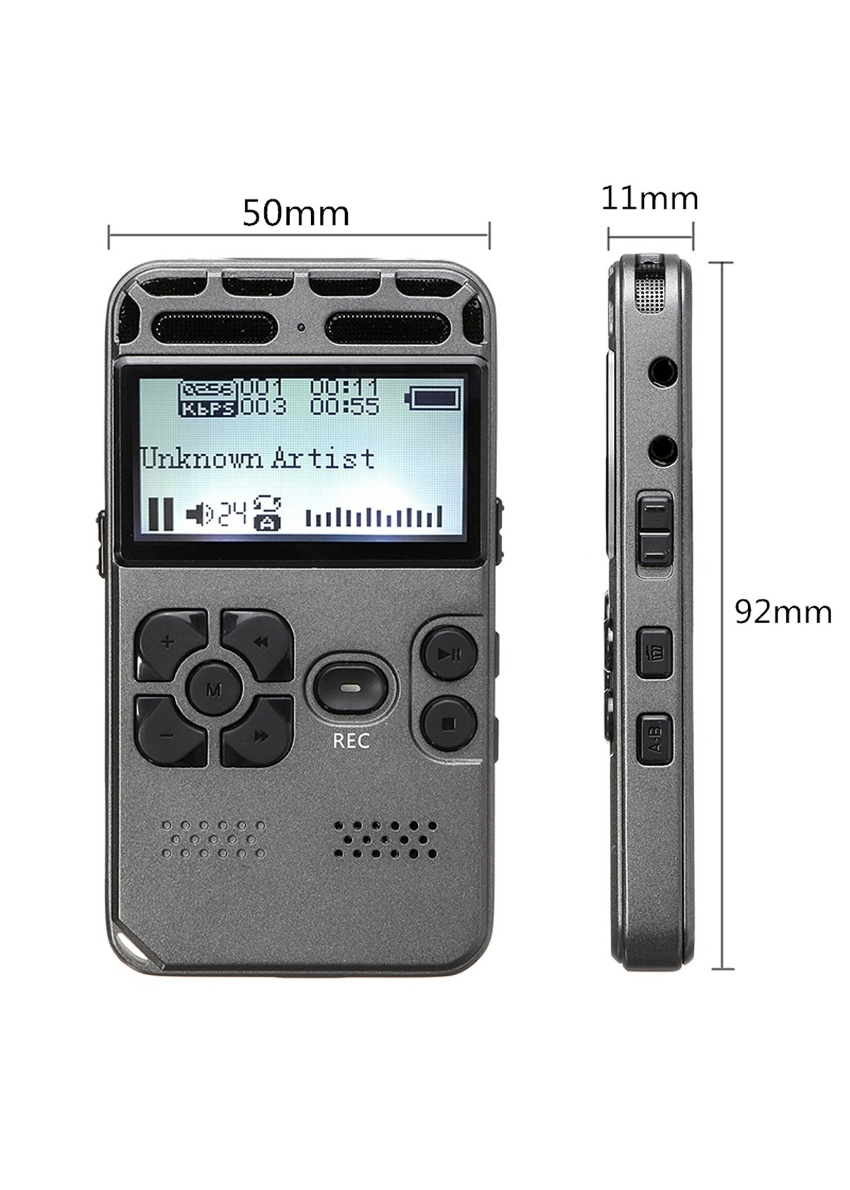 8 GB oplaadbare LCD Digitale Audio Geluid Dictafoon met Voice Recorder