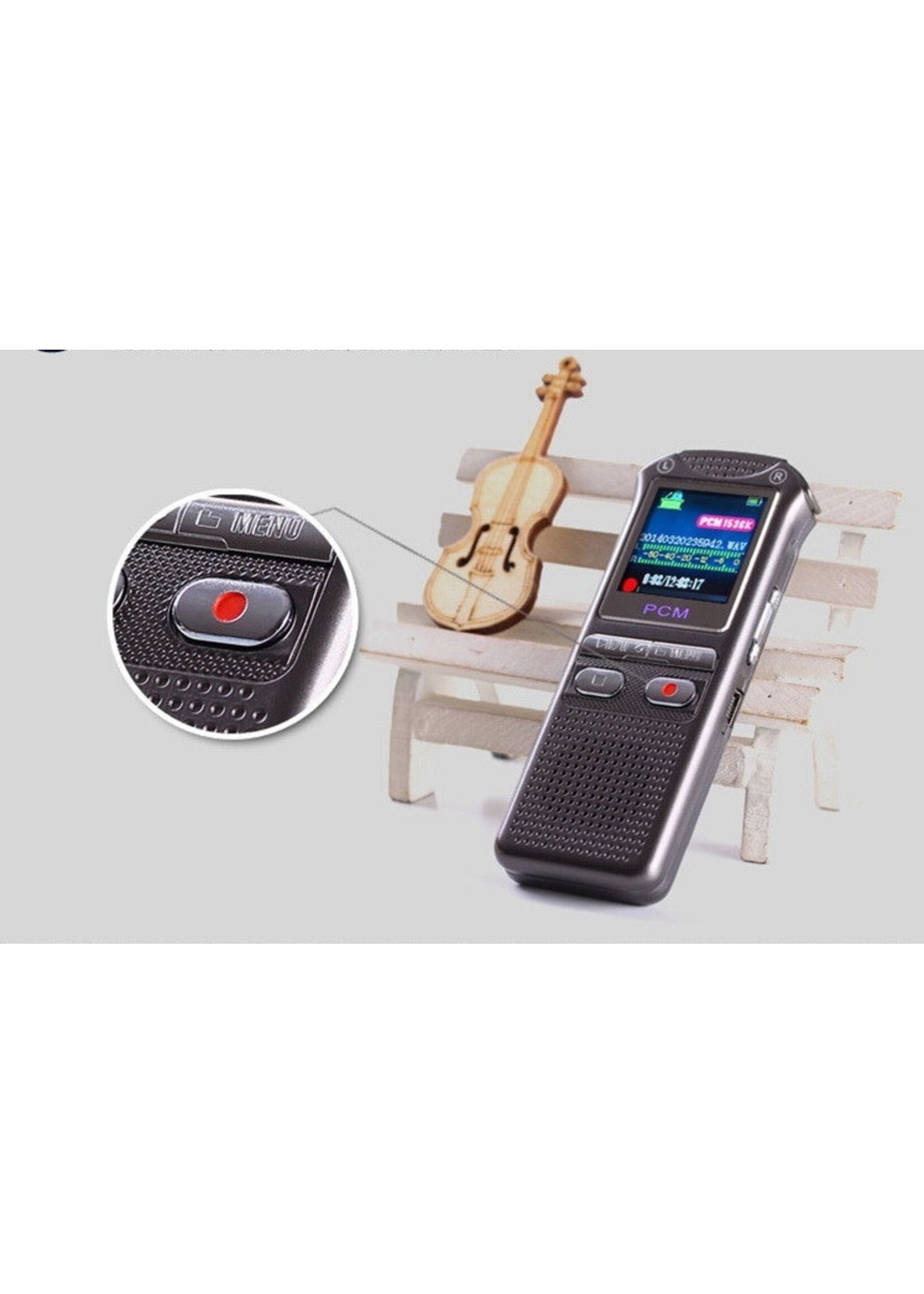 audiorecorder 60m, spraakrecorder 8GB, tijdstempel + spraakgestuurd + wachtwoord digitale recorder