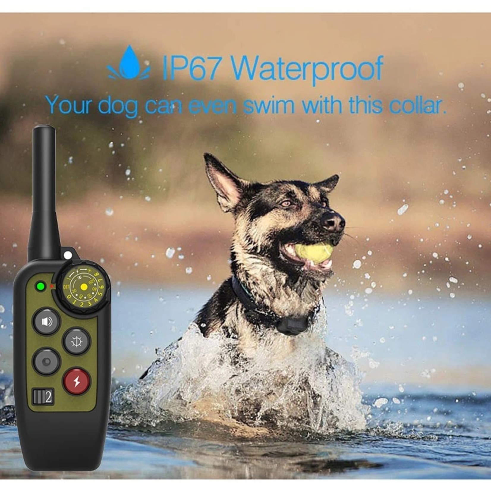 Honden trainingshalsband - elektrische hondentrainingshalsband, Waterdicht, oplaadbaar - 450meter bereik
